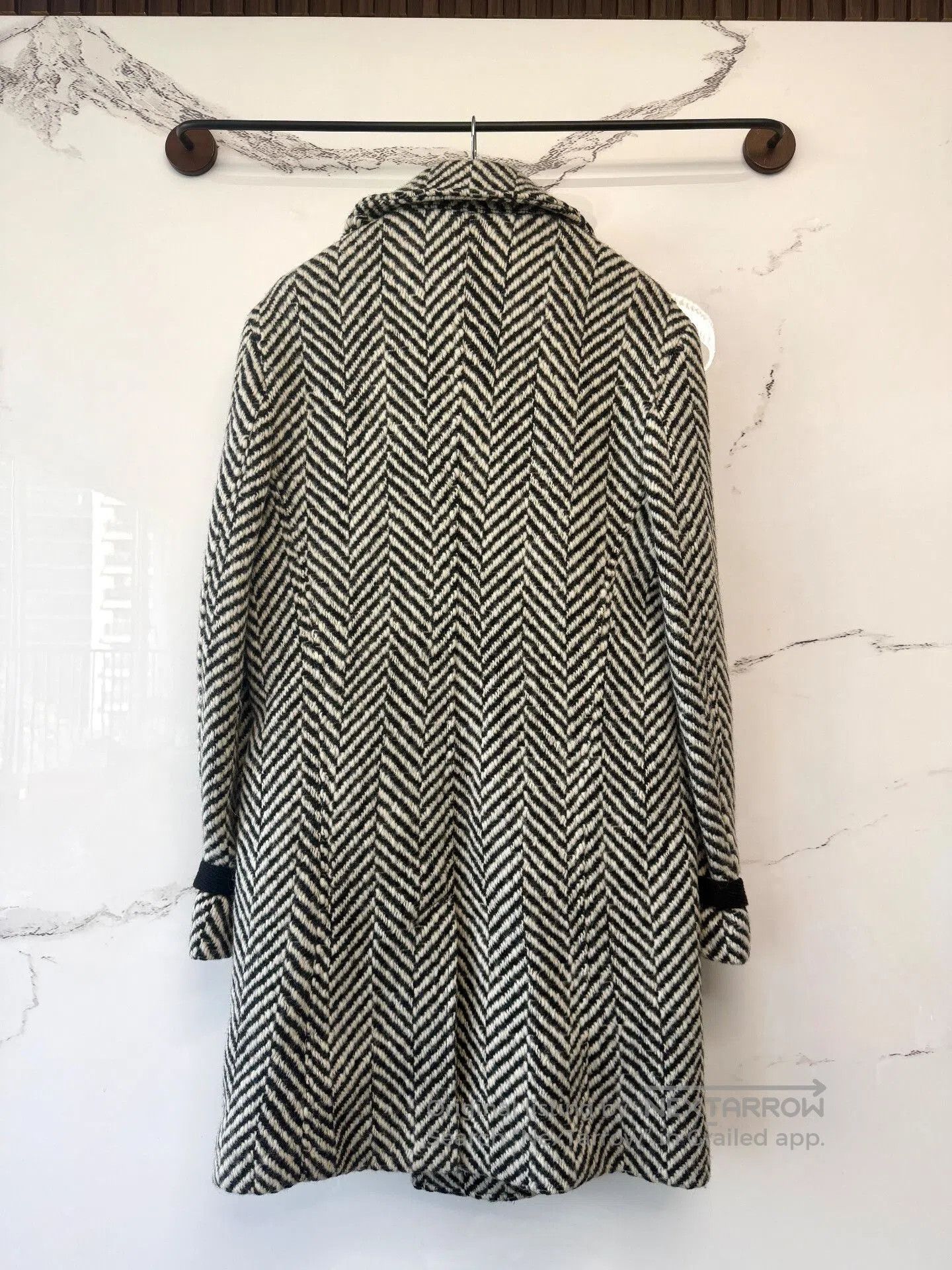Saint Laurent Paris saint laurent black and white herringbone coat. Size M / US 6-8 / IT 42-44 - 4 Thumbnail