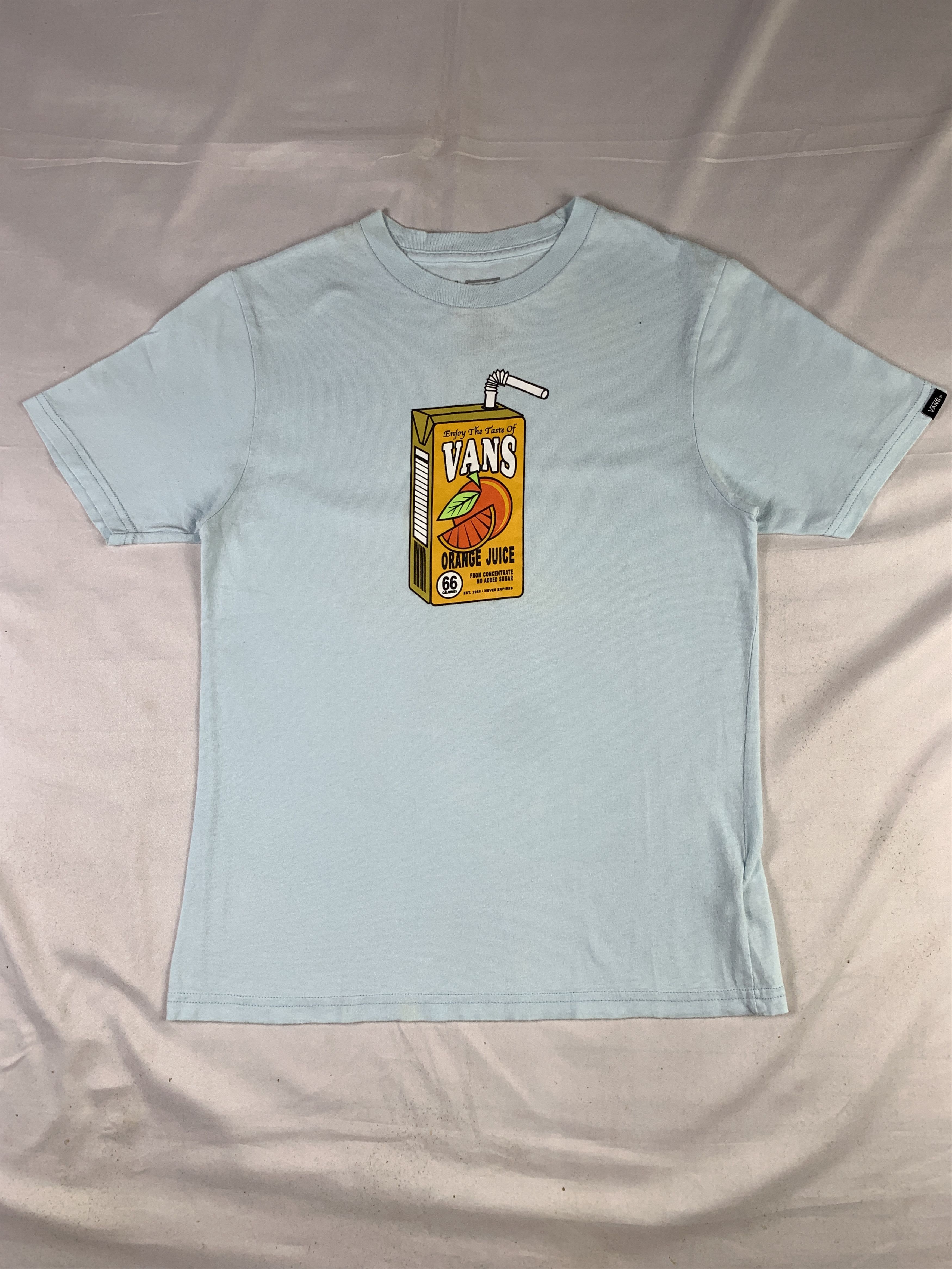 Vans Vans Baby Blue Orange Juice Graphic Tee (S) Size S / US 4 / IT 40 - 1 Thumbnail