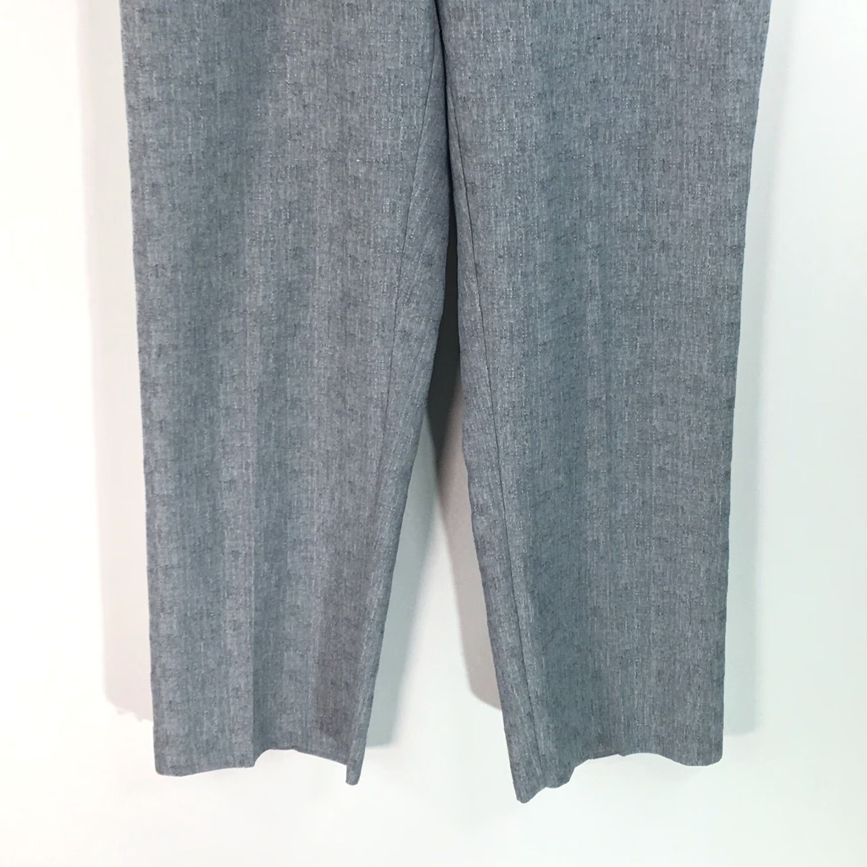 Vintage Vintage Womens Dress Pants Gray 14 Elastic Waist Flat Front Regular Fit 100% Polyester Casual Size 24" / US 00 / IT 34 - 5 Thumbnail
