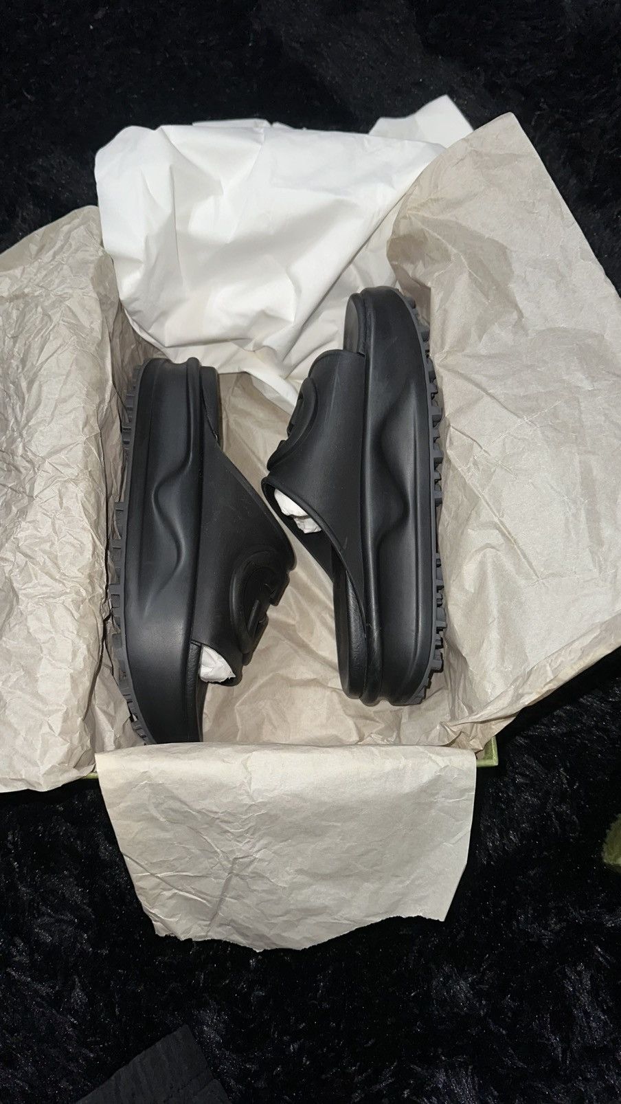 Gucci Gucci Sandal 'Interlocking G - Black' Gucci Sandal Size US 7 / IT 37 - 4 Thumbnail