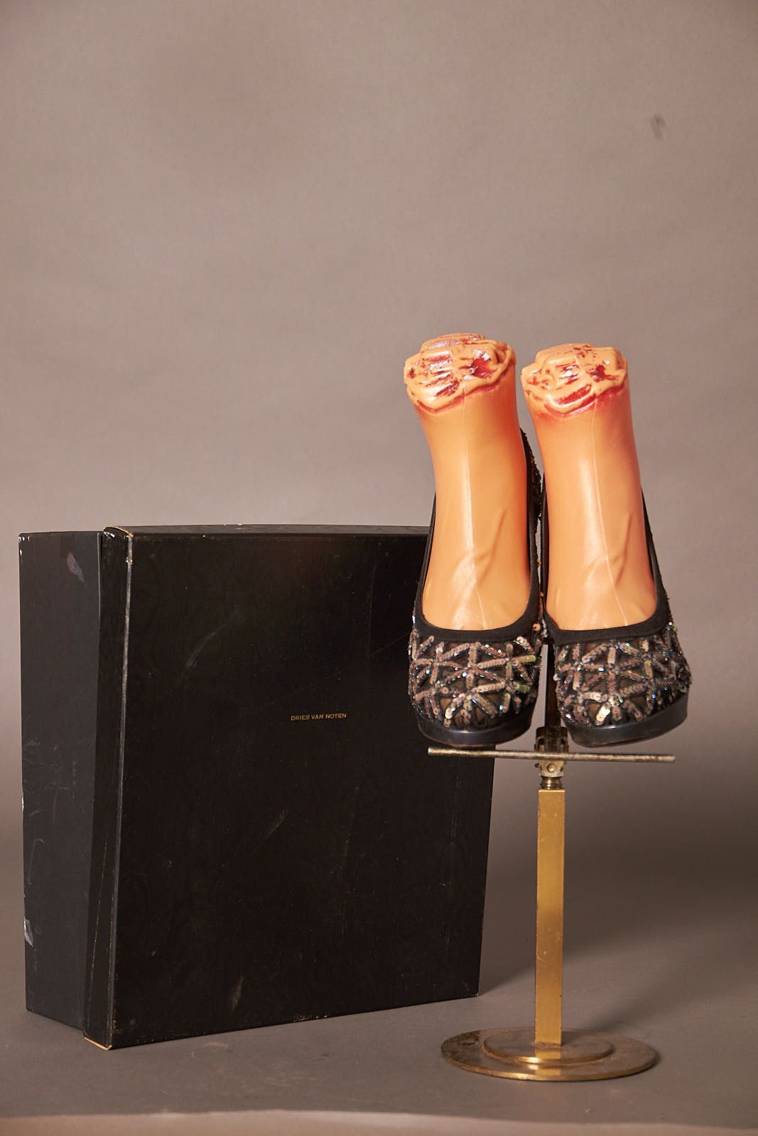 Dries Van Noten Dries Van Noten Sequin Mesh Chunky Heels Shoes Size US 7 / IT 37 - 2 Thumbnail