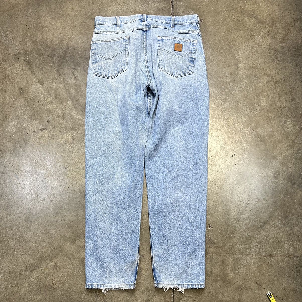 Carhartt × Vintage Vintage Y2K 90s Carhartt Distressed Workwear Carpenter Jeans Size US 36 / EU 52 - 7 Thumbnail