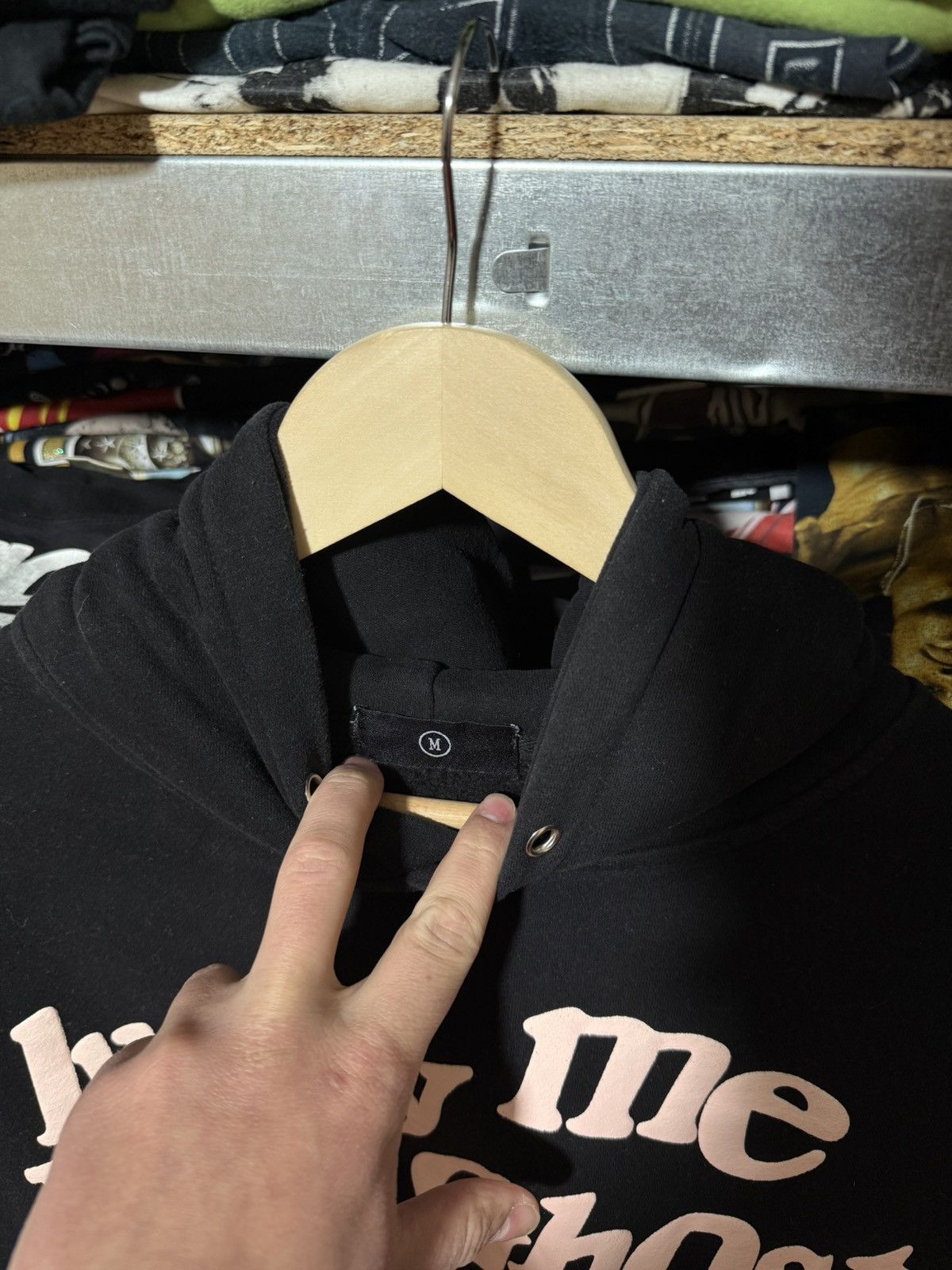 Rap Tees Lucky Me I see Ghosts Kanye West Style Rap Hoodie Y2K Hype Size US L / EU 52-54 / 3 - 7 Thumbnail