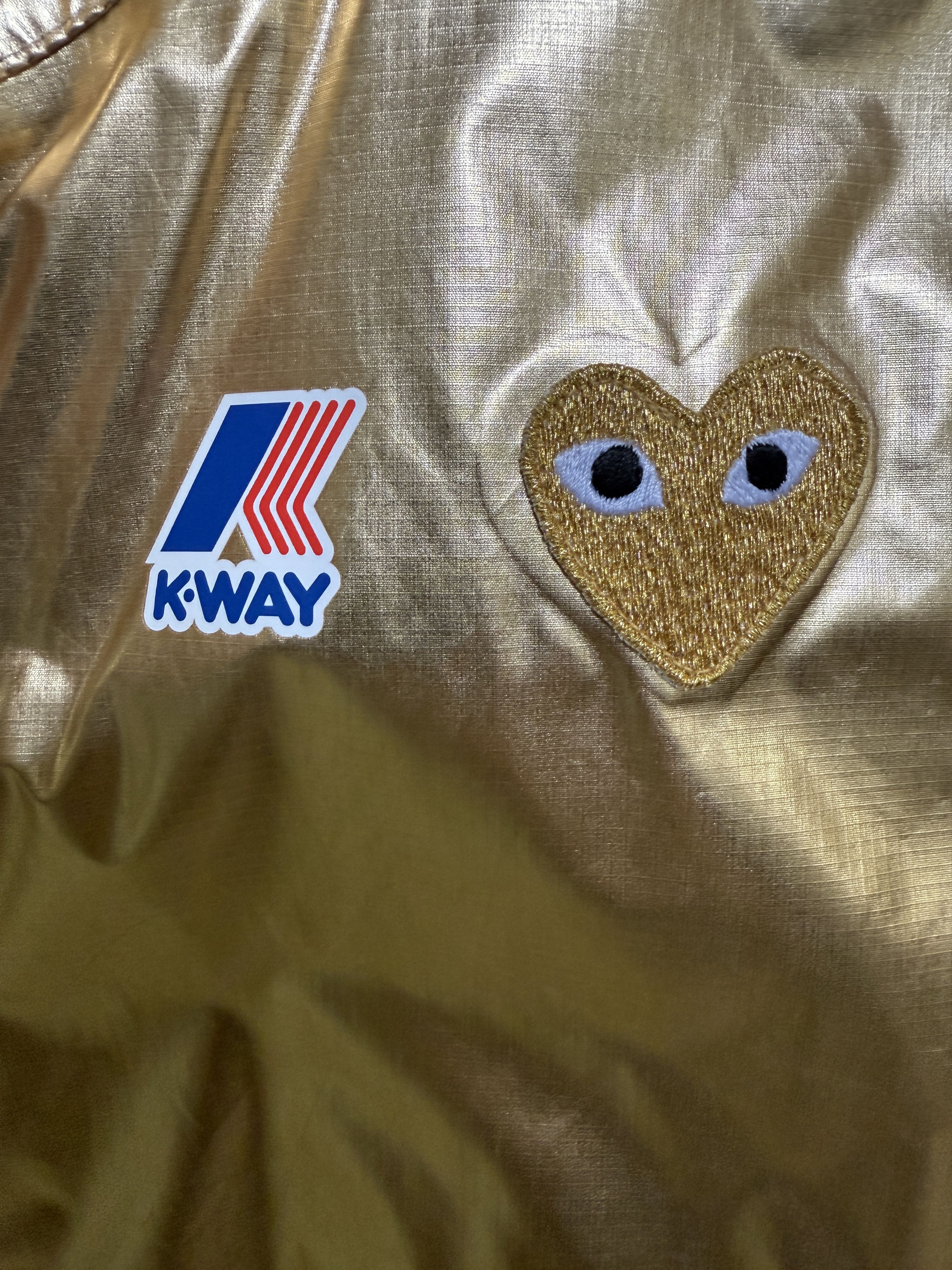 Comme des Garcons PLAY × K-Way Gold K-Way Edition Emblem Rain Jacket Size US XS / EU 42 / 0 - 6 Thumbnail