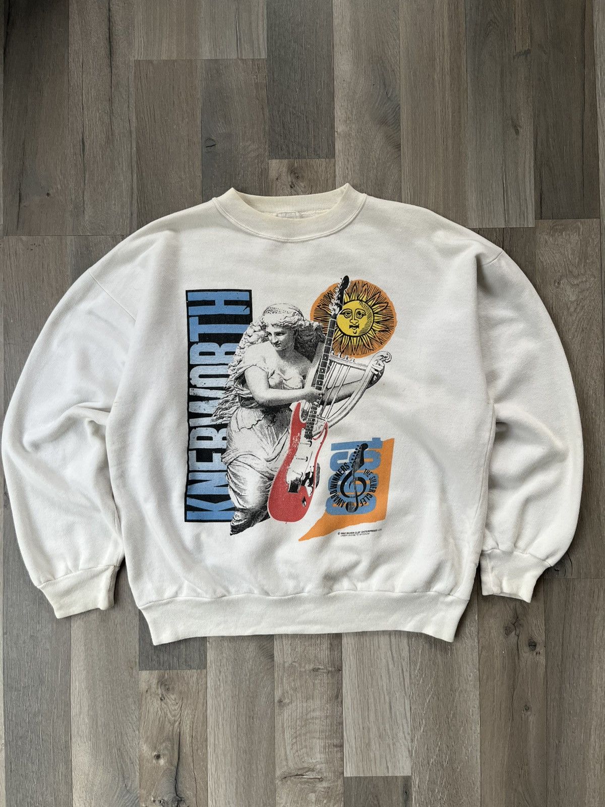 Vintage 1990 Knebworth Silver Clef Concert Crewneck Size US M / EU 48-50 / 2 - 1 Thumbnail