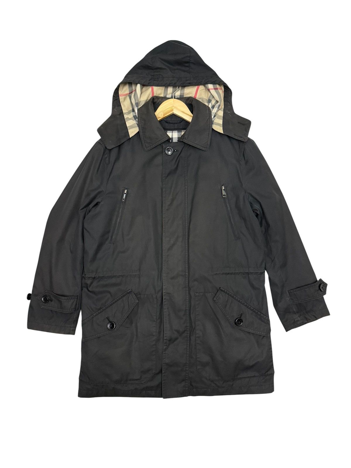 Burberry Burberry London Nova Check Detachable Hooded Coat Jacket Size US L / EU 52-54 / 3 - 1 Thumbnail