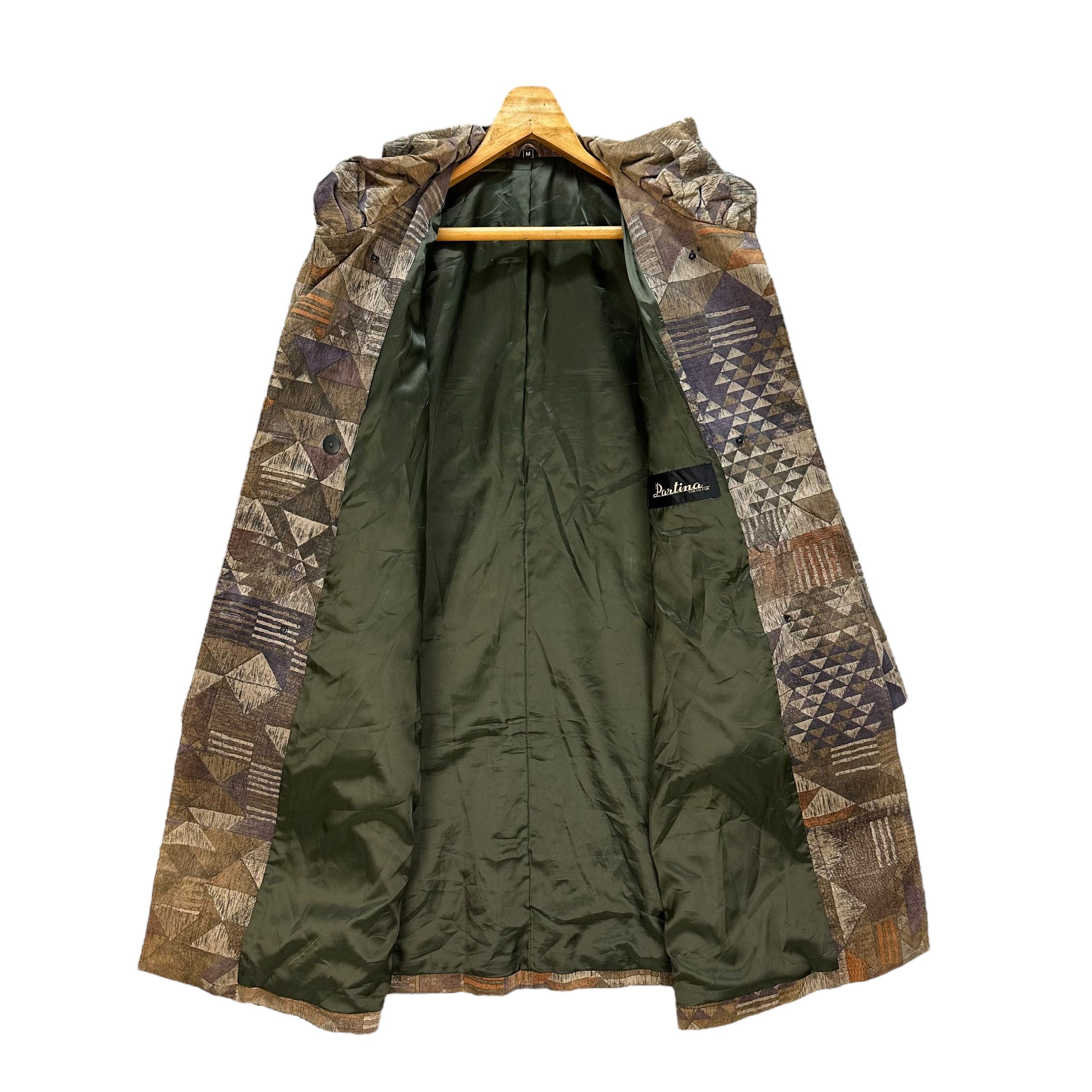Japanese Brand Vintage PARTINA Tokyo Fur Artwork Design Overcoat #73-1441 Size M / US 6-8 / IT 42-44 - 6 Thumbnail