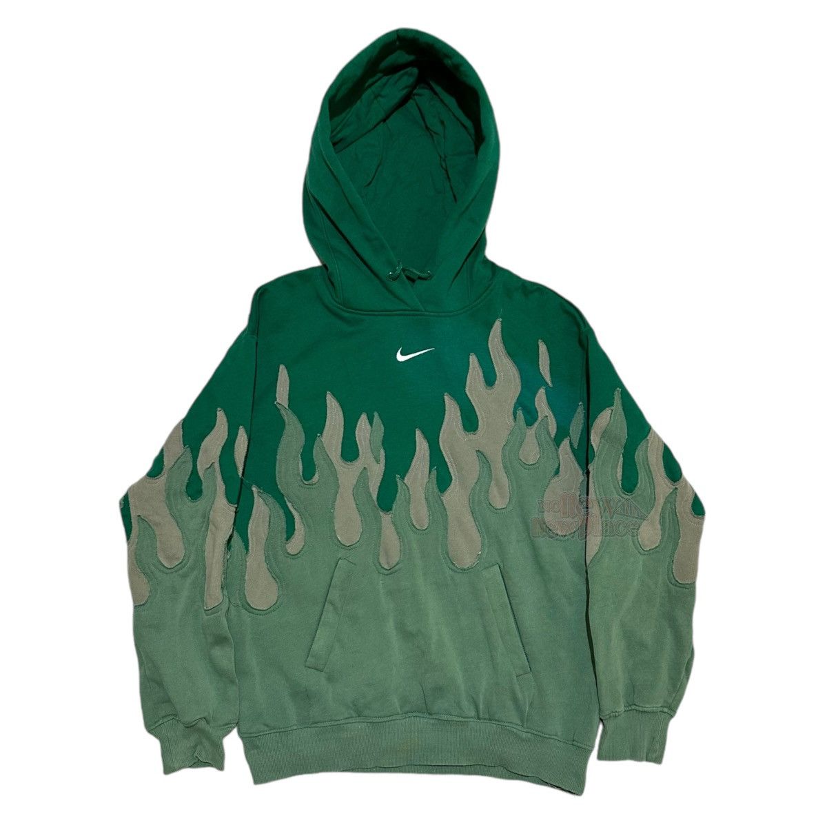 Nike Nike Center Hoodie Double flame green “Spiegel” 589 Reworked Size US M / EU 48-50 / 2 - 1 Thumbnail