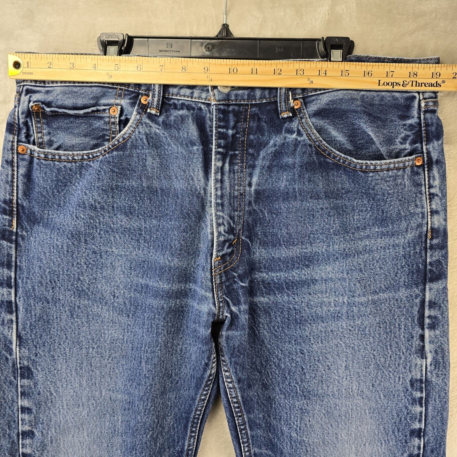Levi's Vintage Levis 505 Jeans Mens 38x31 Blue Y2K Faded Whiskers Size US 38 / EU 54 - 10 Thumbnail