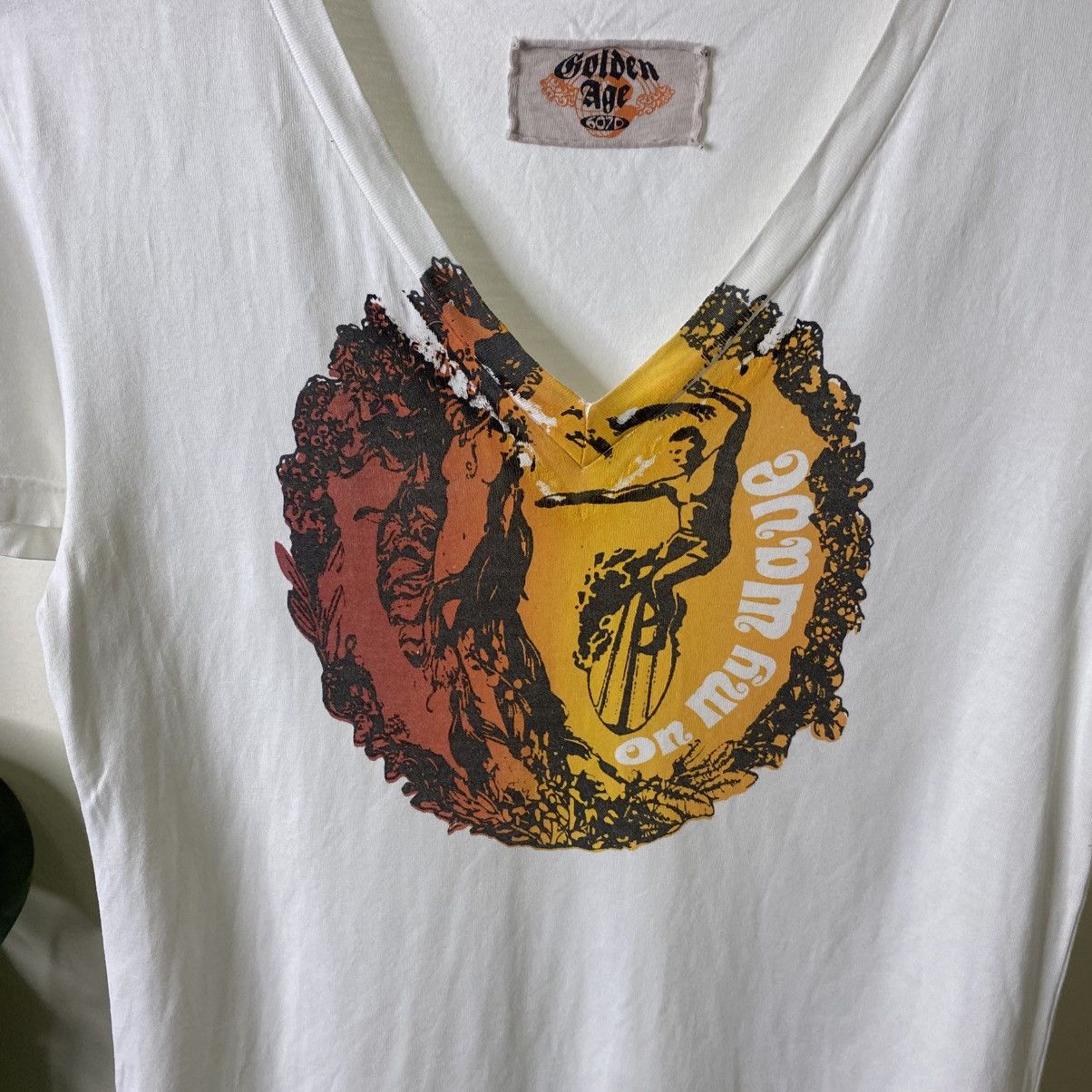 Japanese Brand Golden Age Japanese Streetwear Brand White Graphic Tee Size US S / EU 44-46 / 1 - 2 Thumbnail