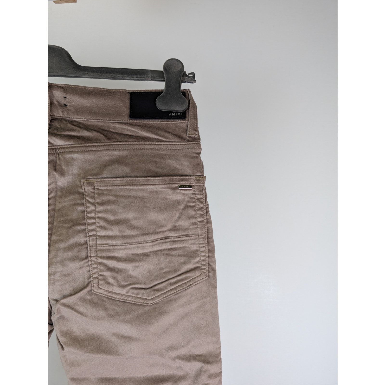 Amiri o1rshd1 Velour Flare Stack Pants in Sand Size US 34 / EU 50 - 15 Thumbnail
