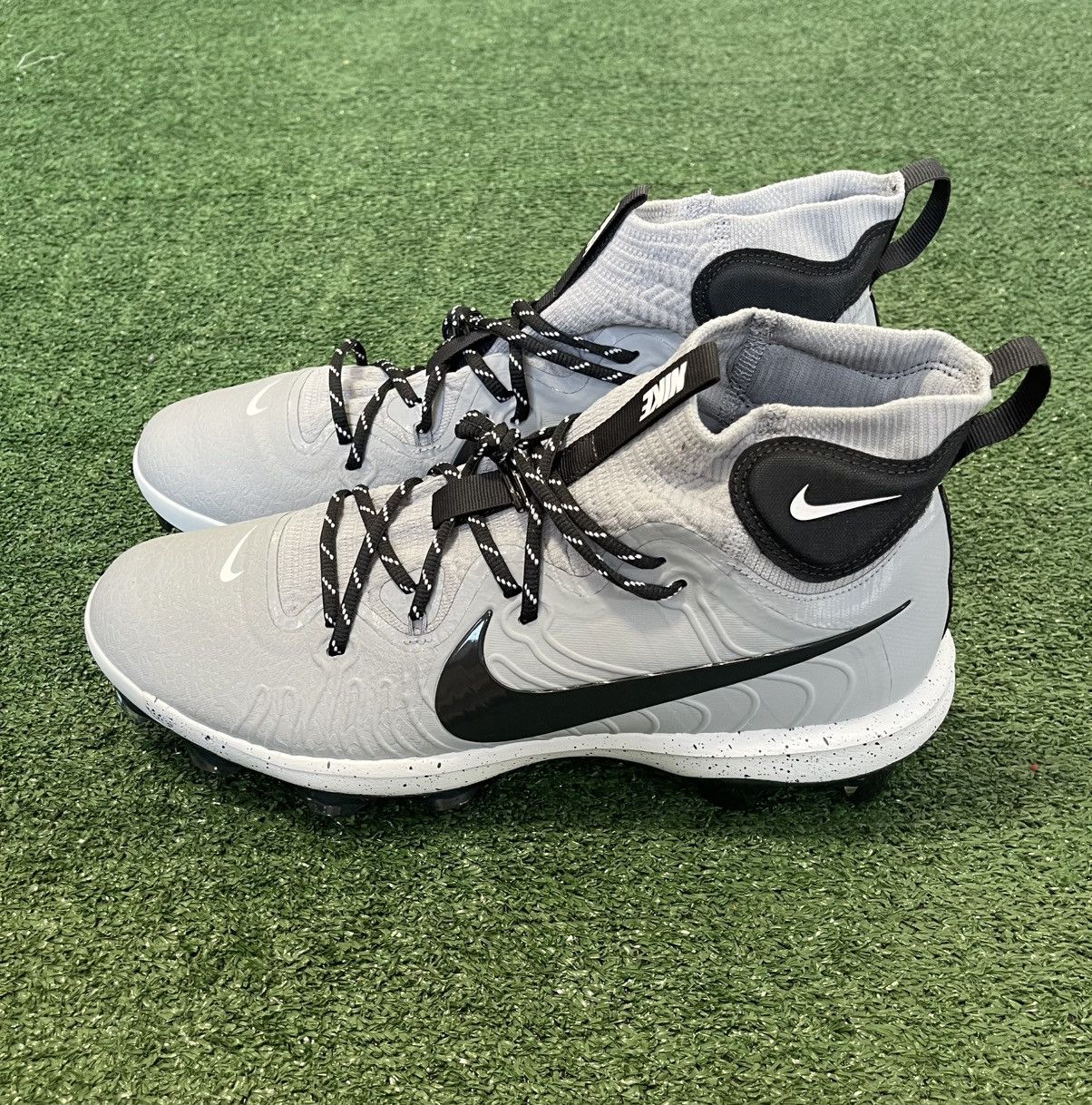 Nike Nike Alpha Huarache NXT MCS Mid Baseball Cleats Gray Black Size US 14 / EU 47 - 3 Thumbnail