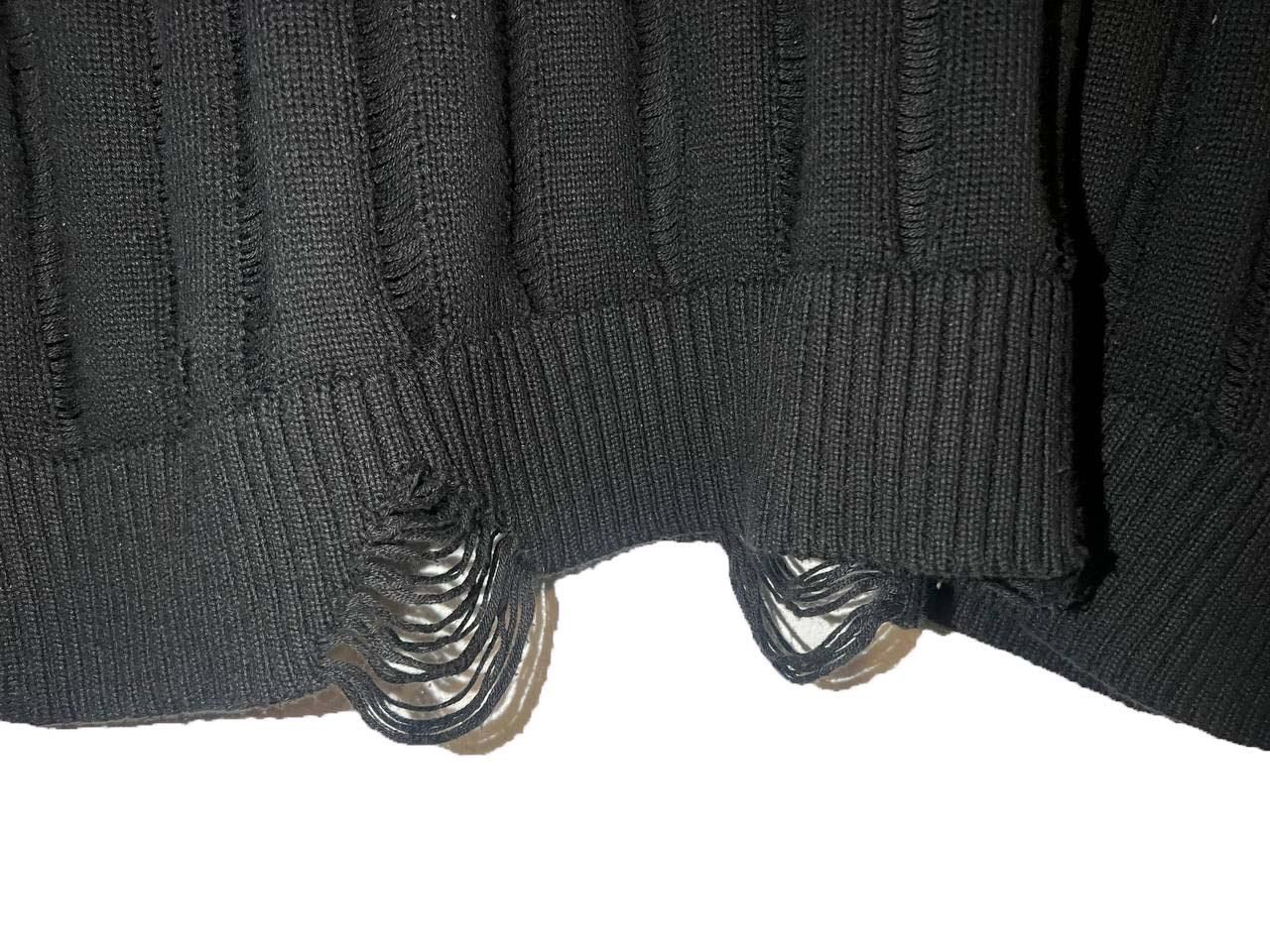 Japanese Brand × Vintage Black Distressed Sweater Size US M / EU 48-50 / 2 - 4 Thumbnail