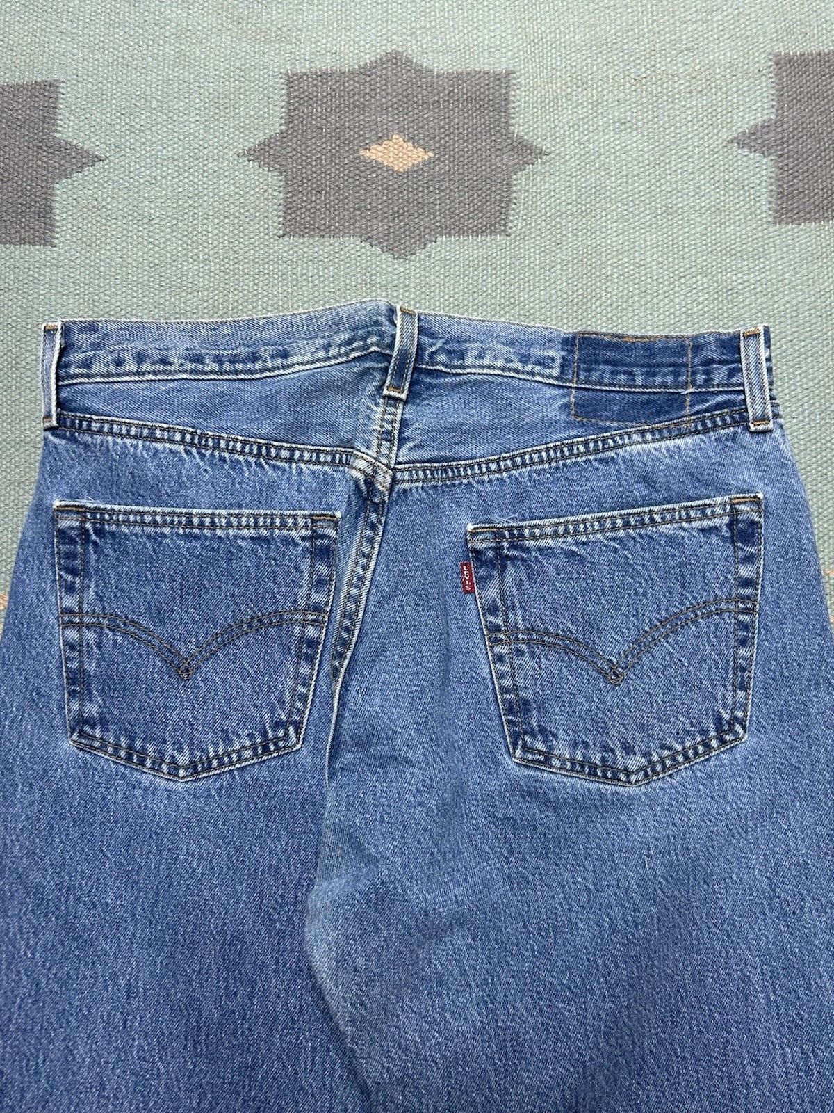 Vintage 90s Levi’s 501 0193 jeans straight leg button fly USA 32x31 Size US 32 / EU 48 - 3 Thumbnail