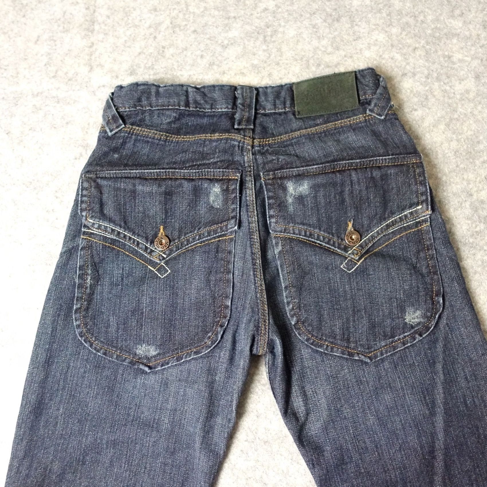 Von Dutch VINTAGE Von Dutch Jeans Mens 24 Blue Pants Straight Leg Dark Wool Cashmere USA Slim Regular 5-Pocket Denim Inseam 30 Size US 28 / EU 44 - 7 Thumbnail