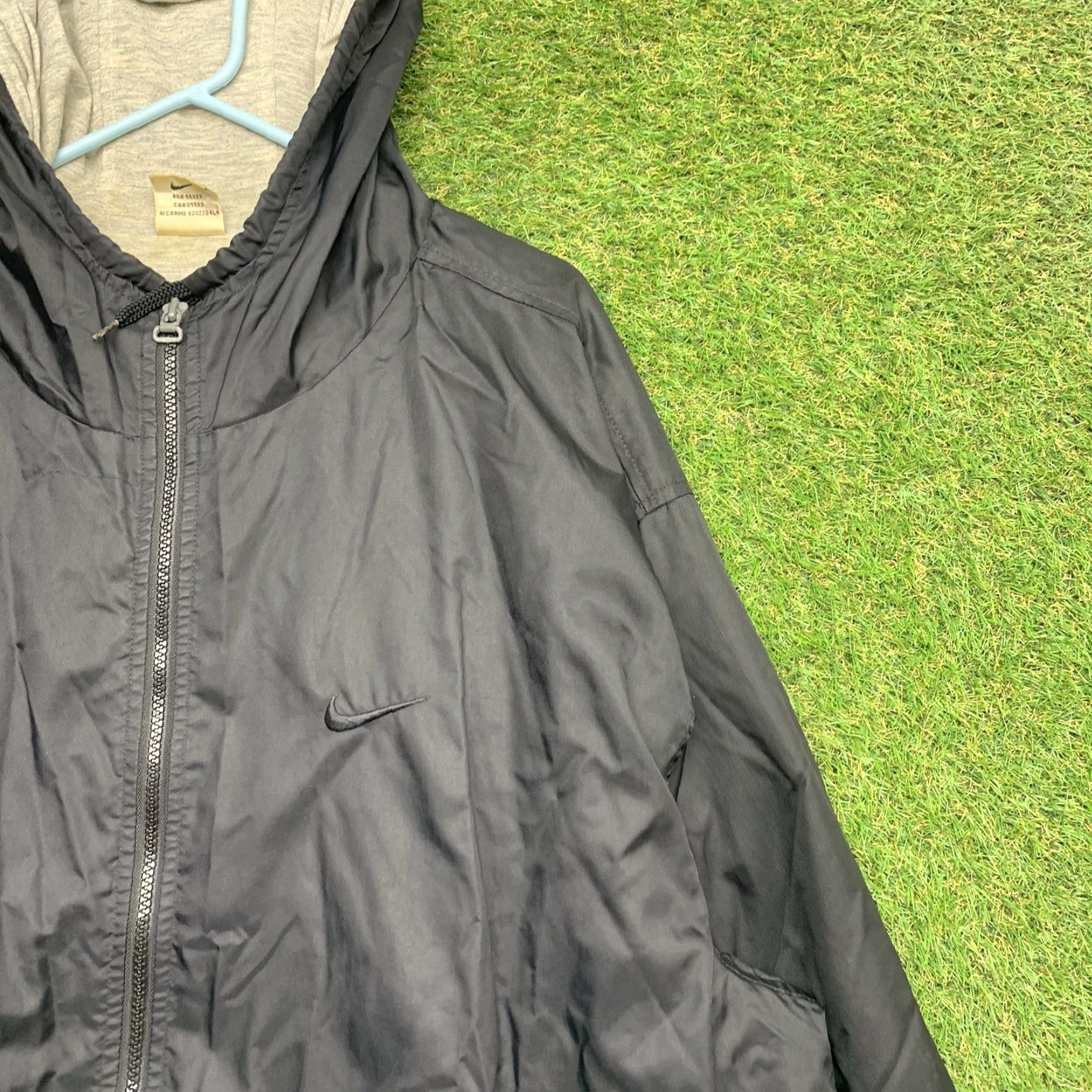 Nike VINTAGE Nike Jacket Mens L Black Fleece Lined Puffer Hooded Full Zip 90s Size US L / EU 52-54 / 3 - 3 Thumbnail