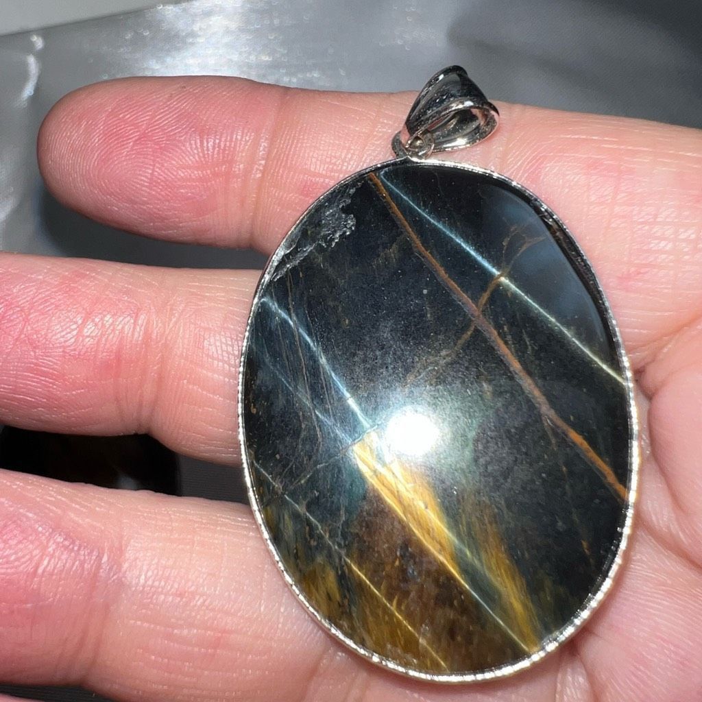 Vintage Set of Two Vintage Tiger Eye Pendants Size ONE SIZE - 4 Thumbnail