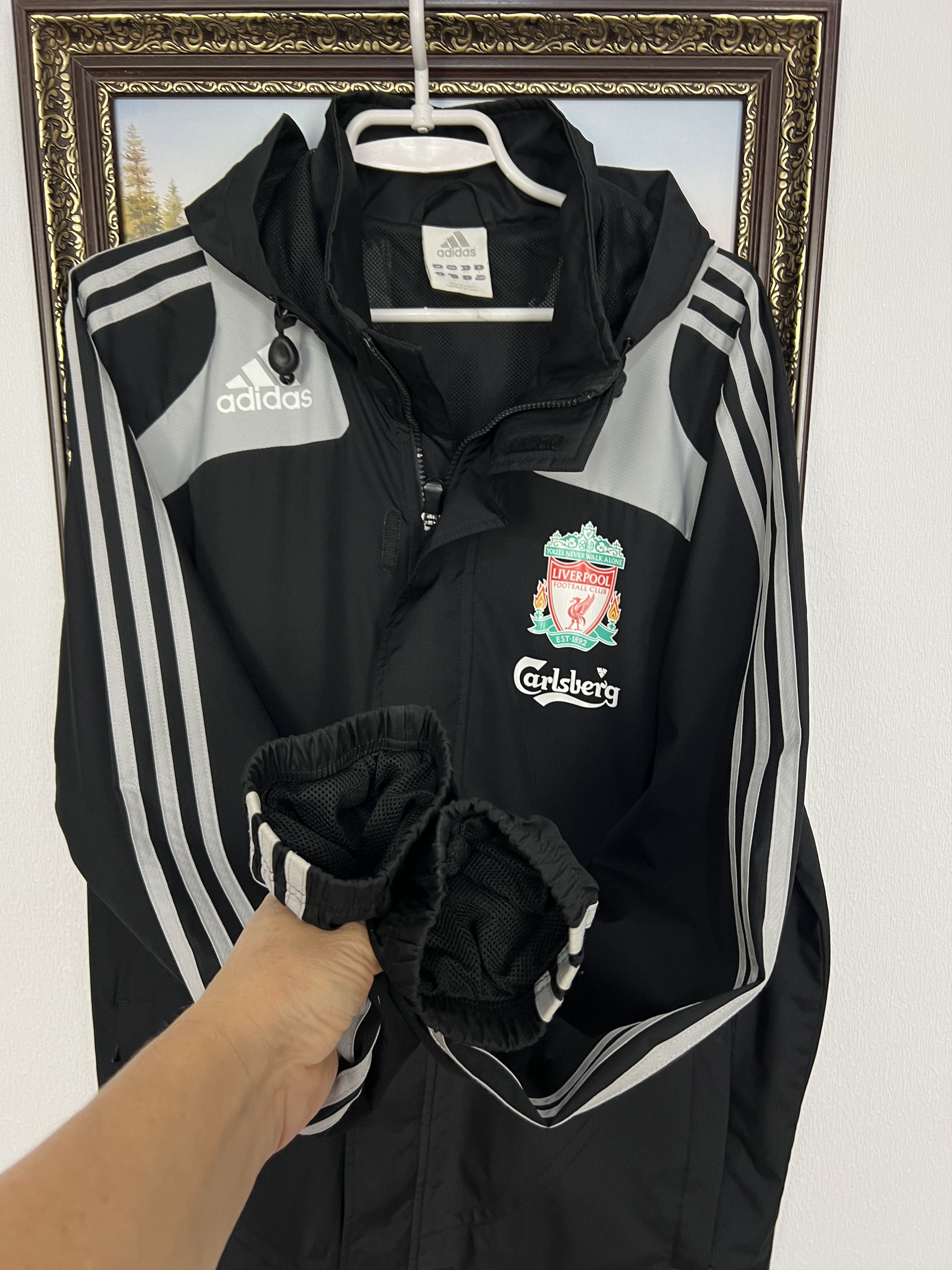 Adidas Vintage Liverpool Football Jacket Soccer Hooded Track Top Size US M / EU 48-50 / 2 - 8 Thumbnail