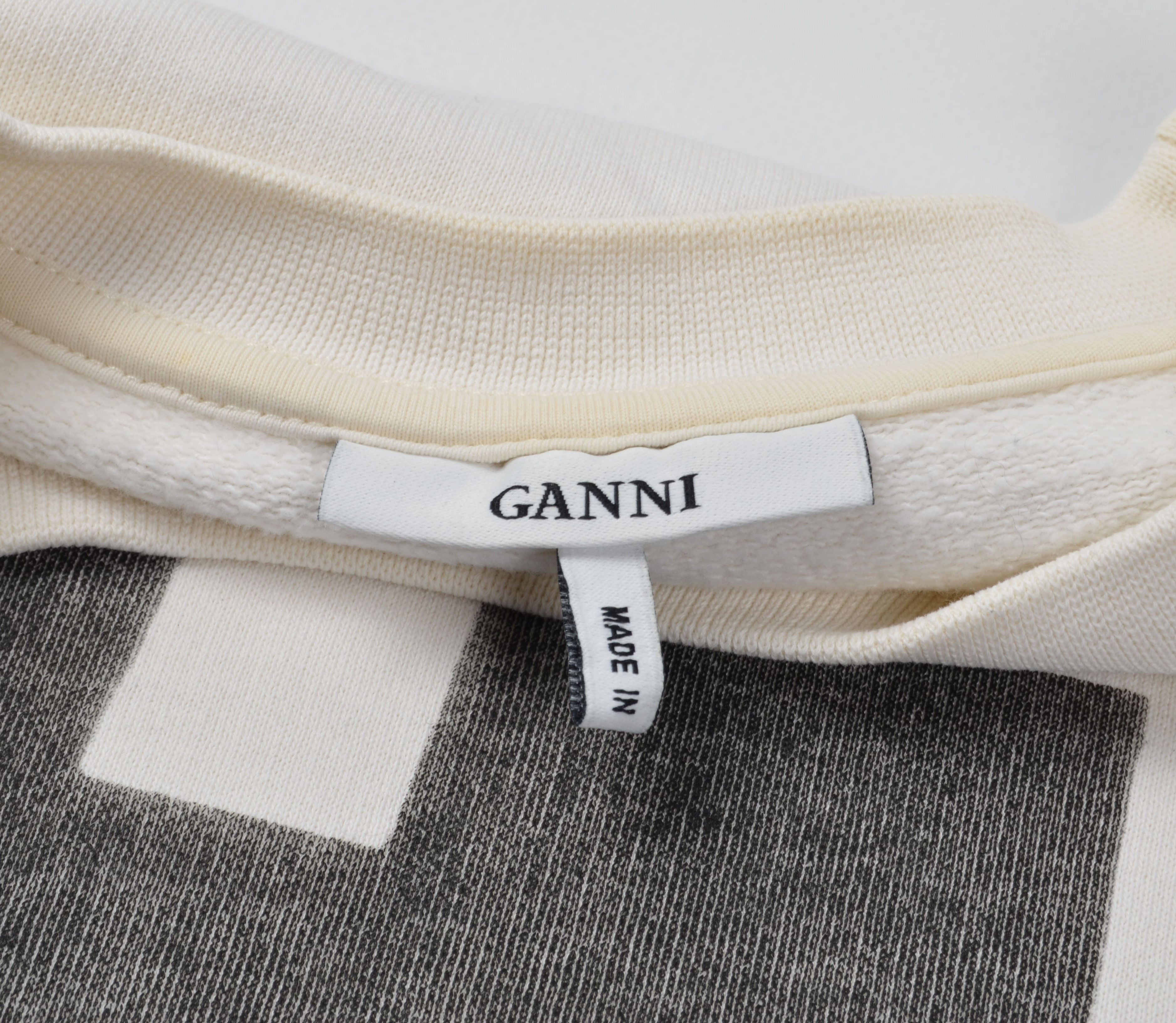 Ganni Ganni Milky Oversized Printed Long Sleeve Sweatshirt Size XS / US 0-2 / IT 36-38 - 7 Thumbnail