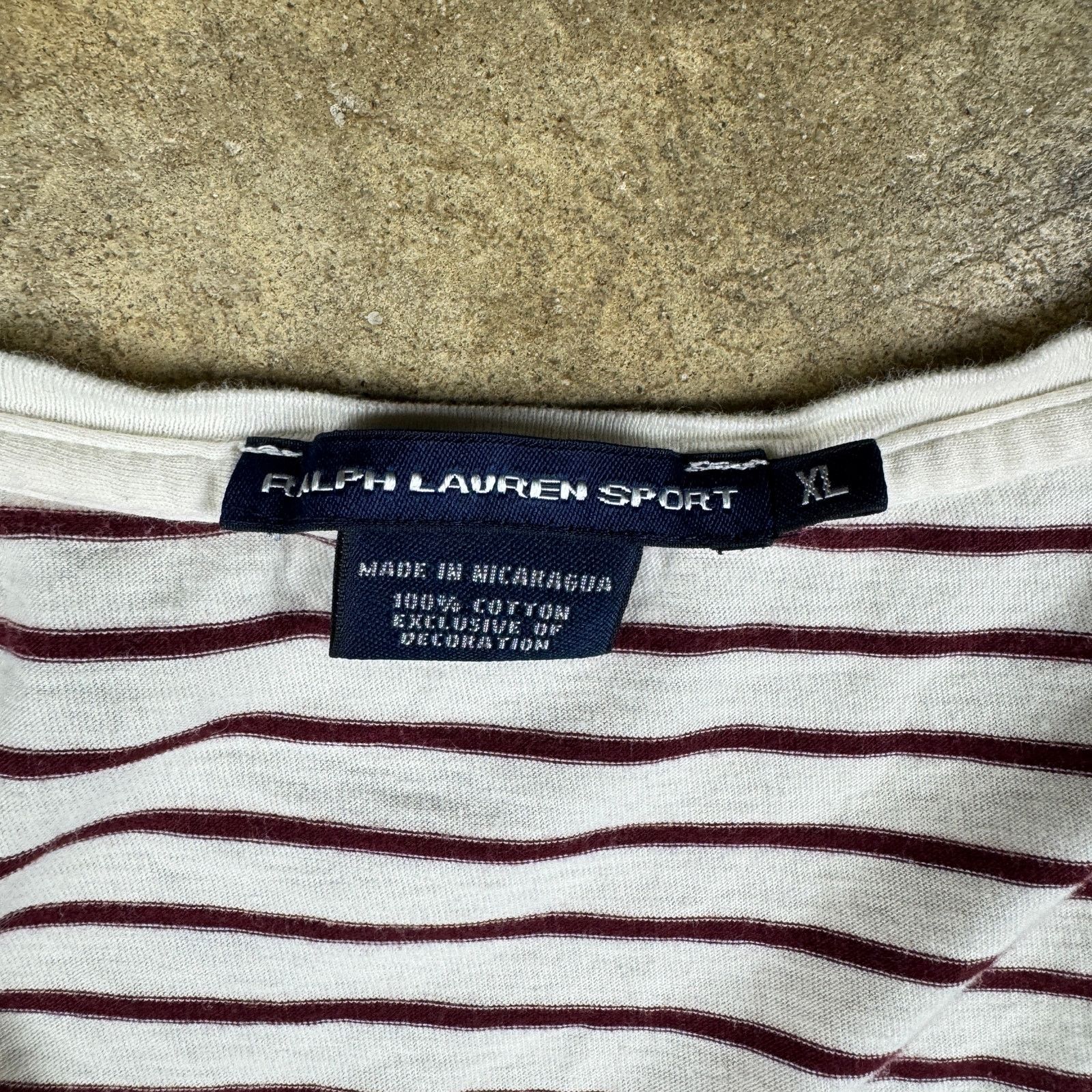Ralph Lauren Sport Ralph Lauren Sport Y2K Women’s XL Striped V-Neck T-Shirt Size XL / US 12-14 / IT 48-50 - 6 Thumbnail