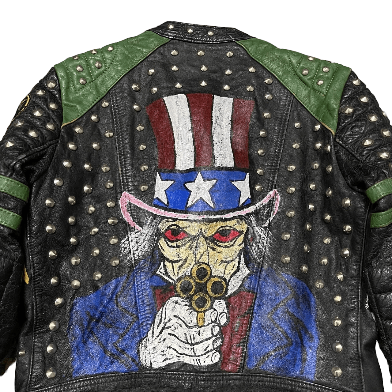 Vintage 70's Punk Rock Studded Custom Leather Jacket