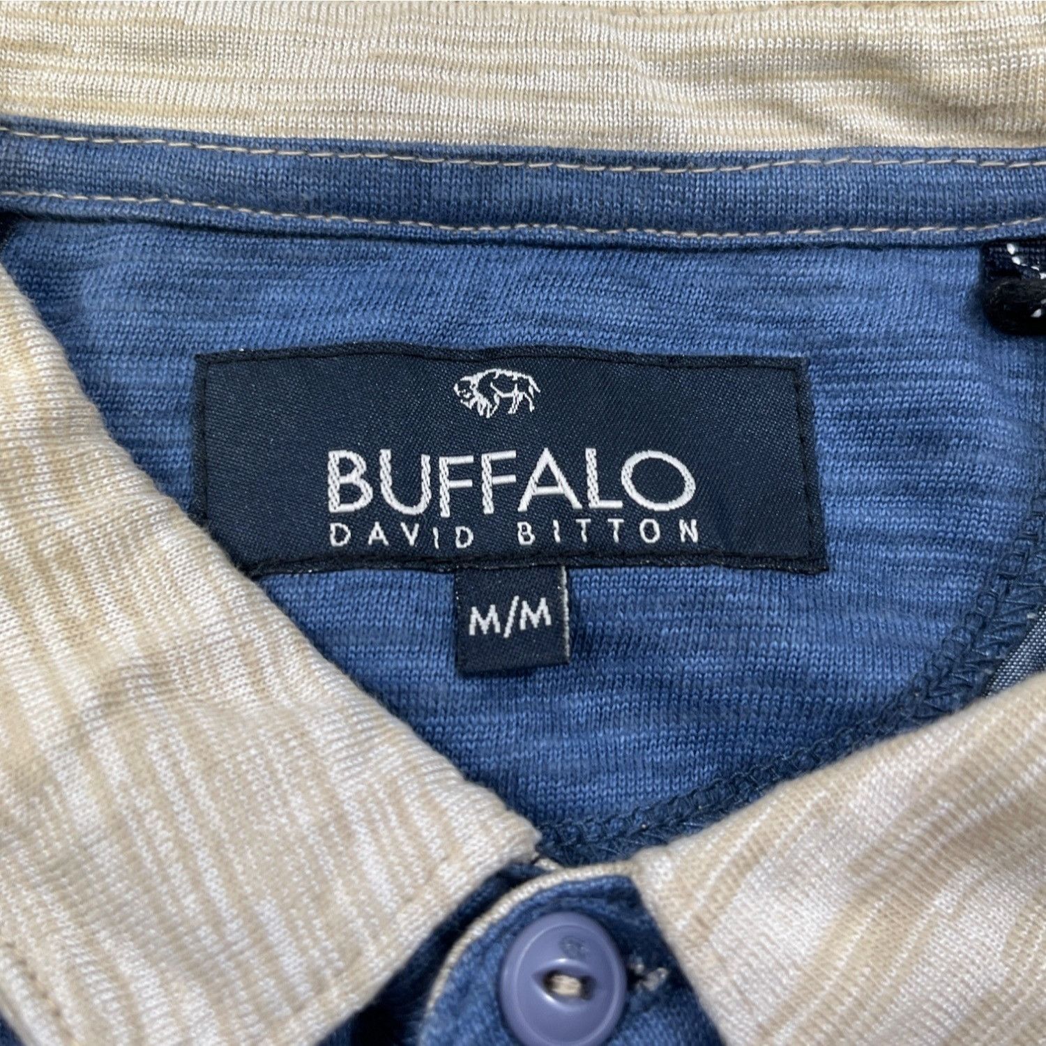 Buffalo David Bitton Buffalo David Bitton Men's Blue/Beige Shirt/T-Shirt SzM SKU Size US M / EU 48-50 / 2 - 4 Thumbnail