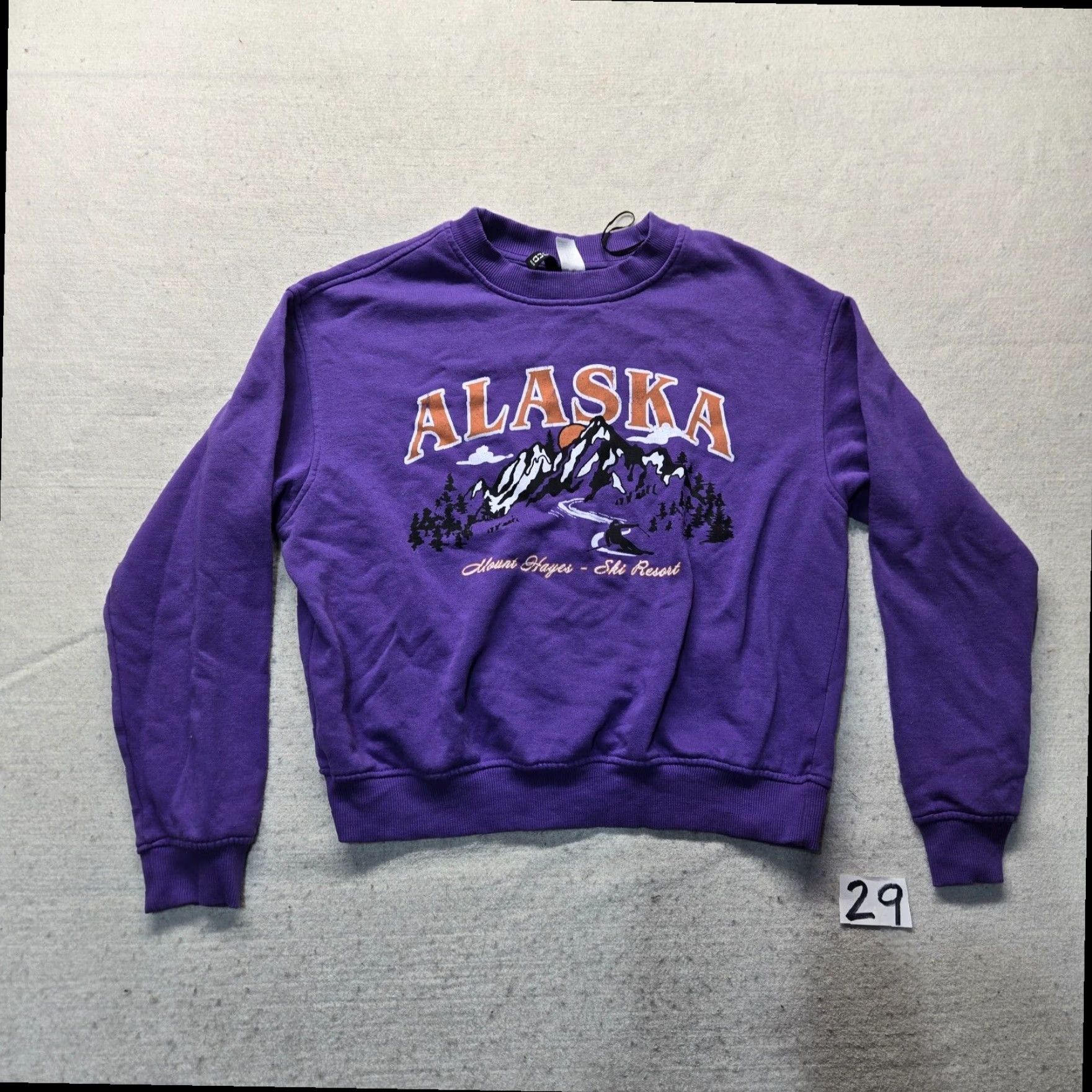 Vintage VINTAGE Alaska Mount Hayes Ski Resort Purple Long Sleeve Pullover Sweatshirt Womens M Size M / US 6-8 / IT 42-44 - 2 Thumbnail