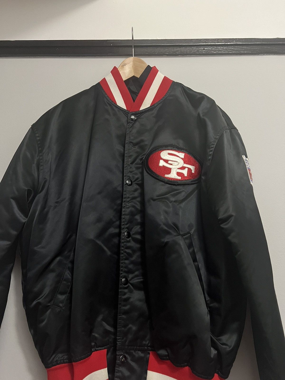 image of Starter 49Ers Started Jacket in Black, Men's (Size XL)