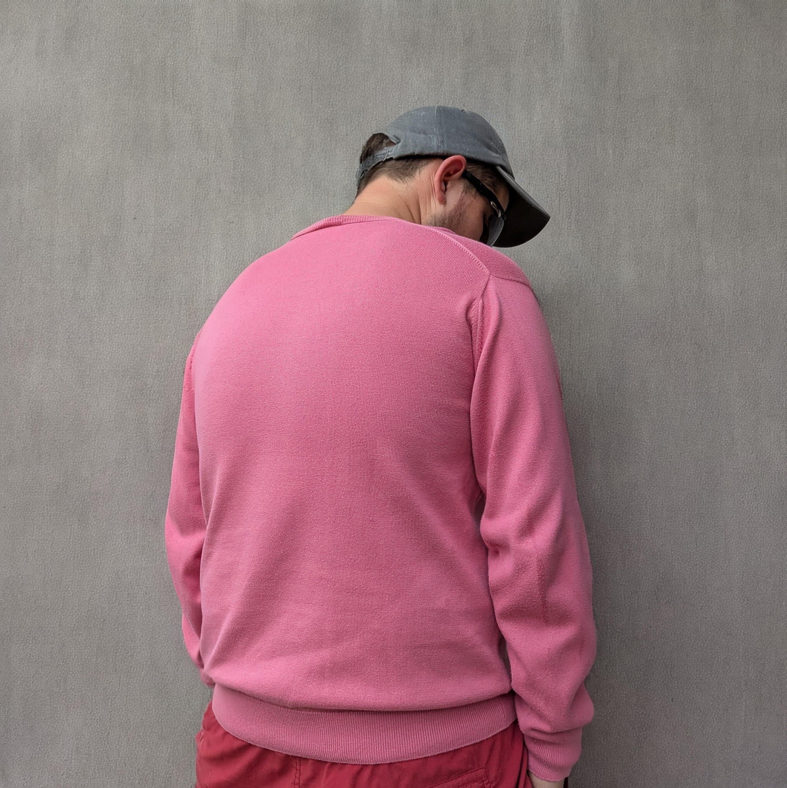Lacoste × Vintage LACOSTE Men's Vintage Lightweight Pink V-Neck Sweater Size US L / EU 52-54 / 3 - 5 Thumbnail