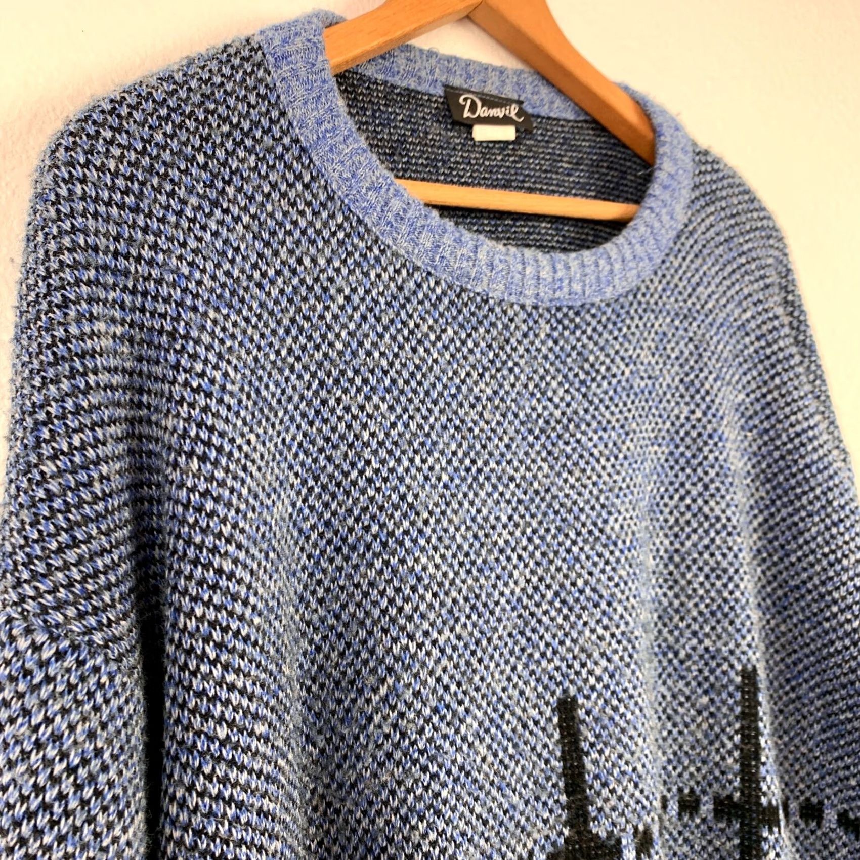 Anvil VINTAGE Danvil Blue Crewneck Acrylic Sweater Mens XL Grunge 90s 80s Size US XL / EU 56 / 4 - 2 Thumbnail