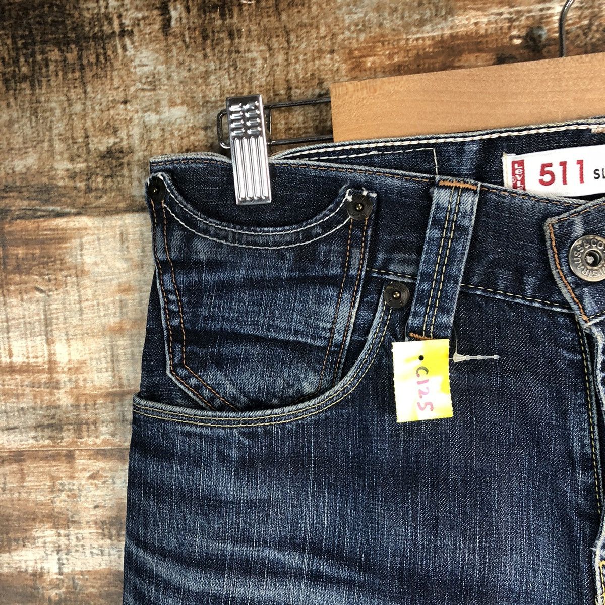 Levi's DLL Levis 511 Slim Fit Blue Denim Pants #C125 Size US 30 / EU 46 - 7 Thumbnail