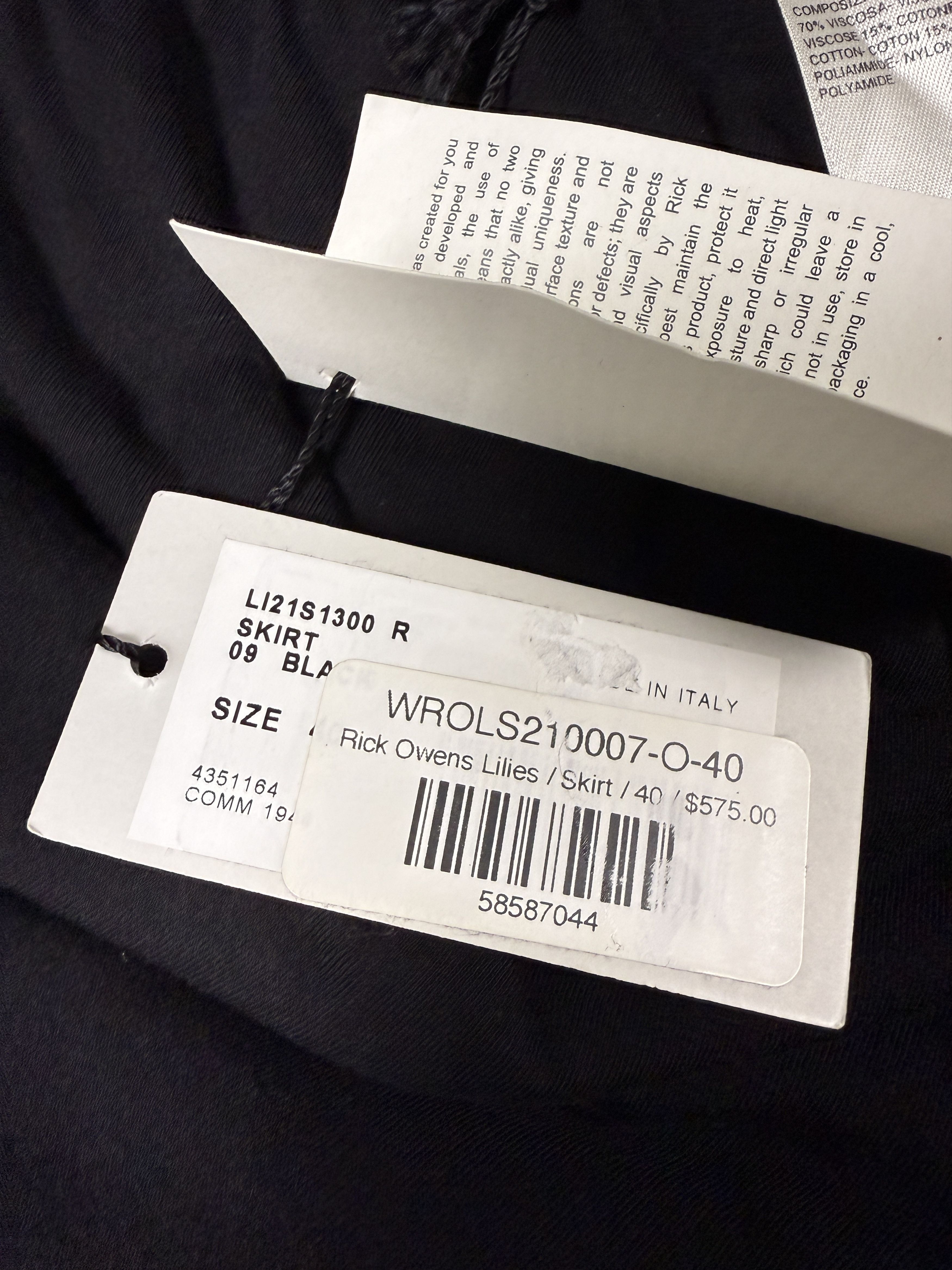 Rick Owens Lilies $575 Rick Owens Lilies Ruched Pencil Skirt Size 27" / US 4 / IT 40 - 13 Thumbnail