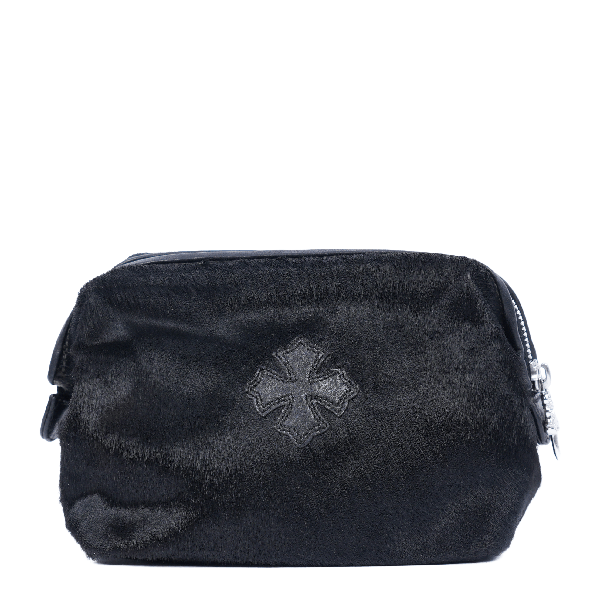 Chrome Hearts CHROME HEARTS PONY HAIR PATCH COSMETIC BAG Size ONE SIZE - 1 Thumbnail
