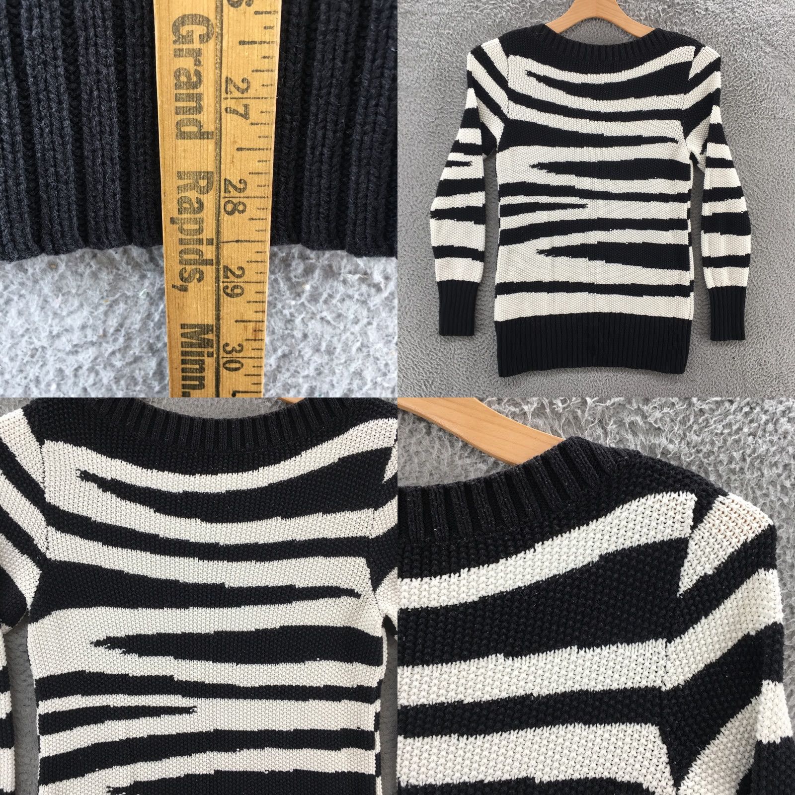 Calvin Klein Calvin Klein Pullover Sweater Top Womens M White Animal Print Cotton Blend Knit Shirt Ladies M White Animal Print Size M / US 6-8 / IT 42-44 - 9 Thumbnail