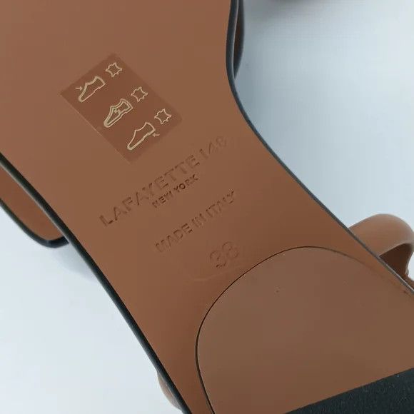 Lafayette 148 LAFAYETTE148 Copper Calfskin Leather City Sandals - US8.5 Size US 8.5 / IT 38.5 - 14 Thumbnail