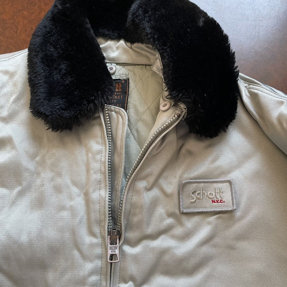 Schott Schott army type u b3 flyer coat JACKET BOMBER parka n2b fur Size US XL / EU 56 / 4 - 3 Thumbnail