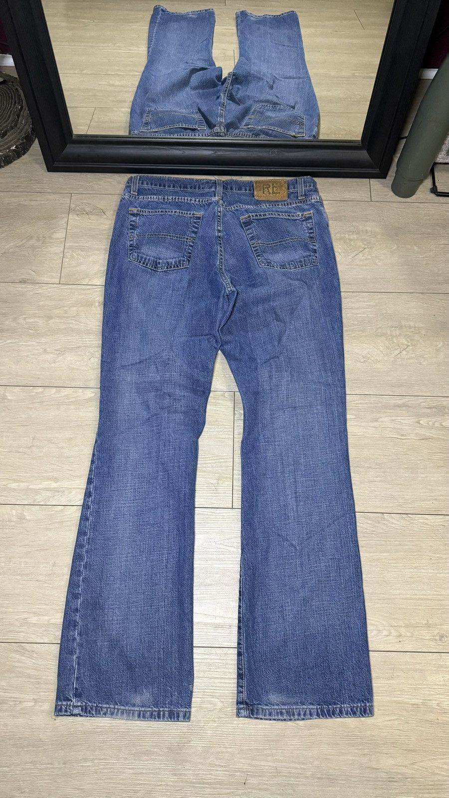 Polo Ralph Lauren Y2K 2000s Polo Ralph Lauren Rhinestoned Bootcut Flared Denim Size 34" / US 12 / IT 48 - 1 Thumbnail