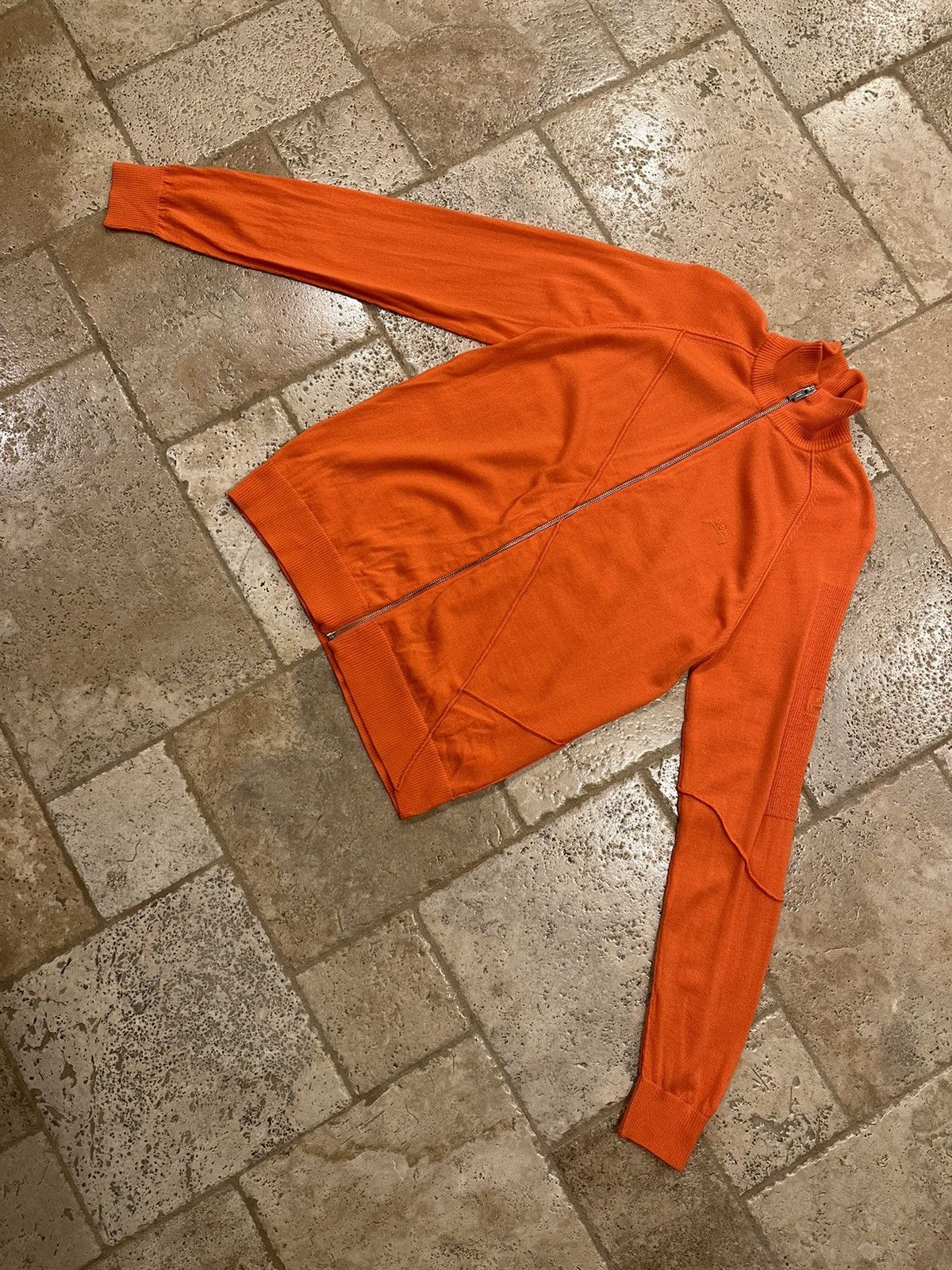 A-COLD-WALL* A-Cold-Wall Zip Up Orange Turtleneck Cardigan Sweater Size US L / EU 52-54 / 3 - 5 Thumbnail
