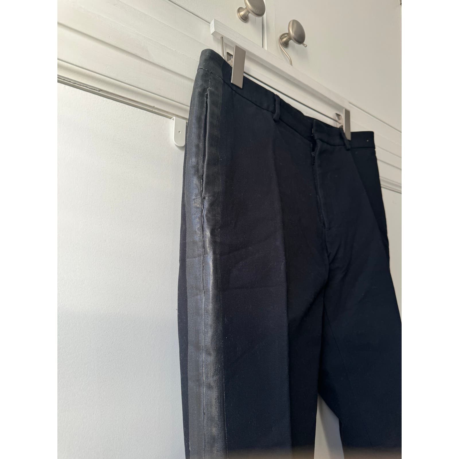 image of Maison Margiela Rubberized Tuxedo Pant in Black, Men's (Size 34)