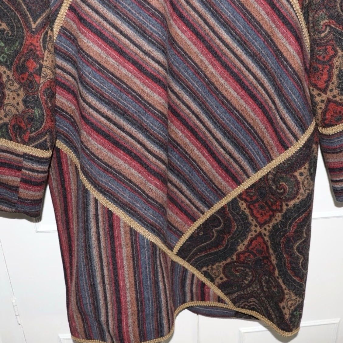 Vintage VINTAGE Rara Avis Patchwork Coat by Iris Apfel Women’s Boho Luxe Multiprint Coat S Multicoloured Patchwork Womens Cleaned? Size S / US 4 / IT 40 - 6 Thumbnail