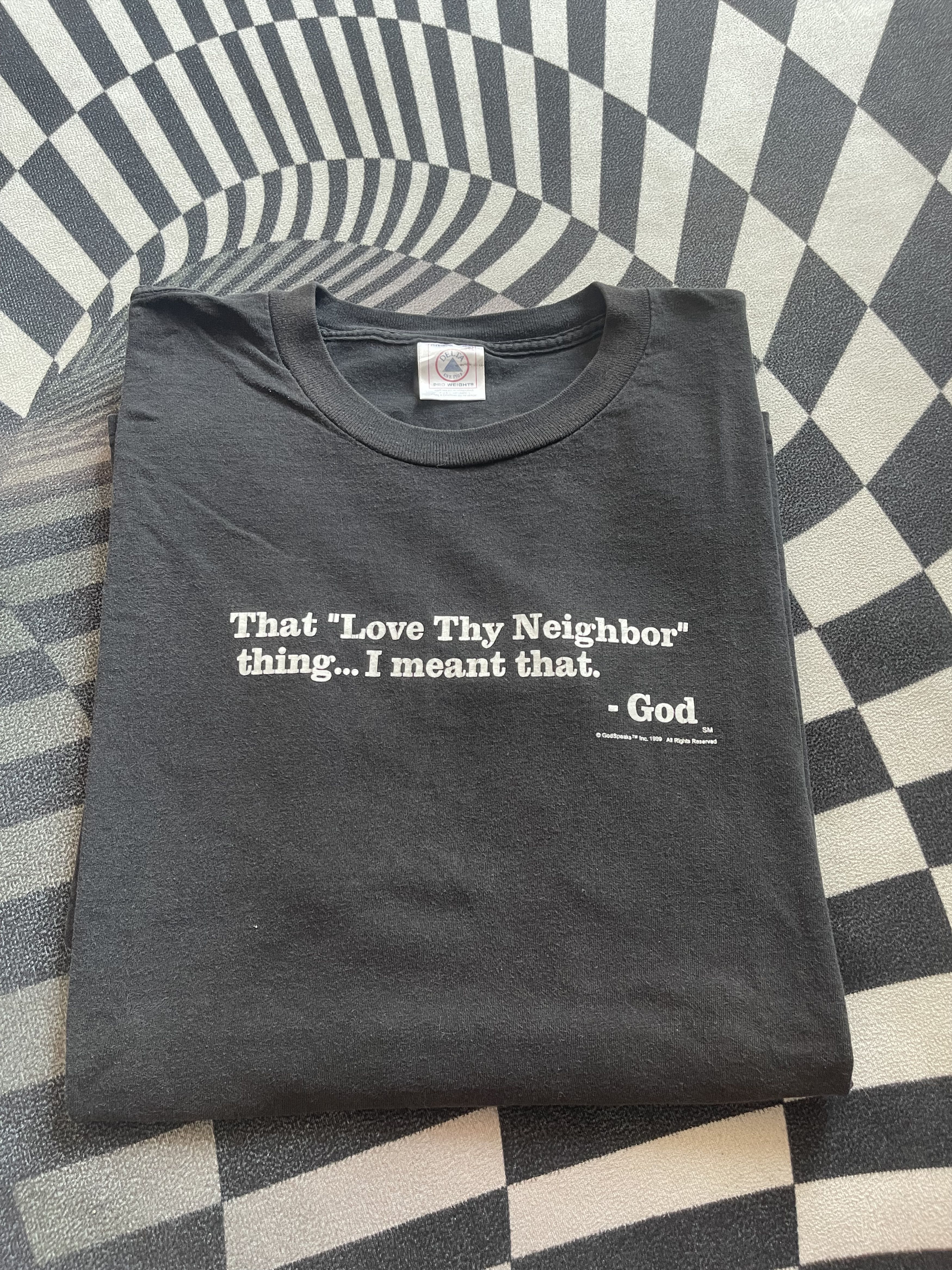Vintage Vintage 1999 GodSpeaks "Love Thy Neighbor" T-Shirt Size US XL / EU 56 / 4 - 1 Thumbnail
