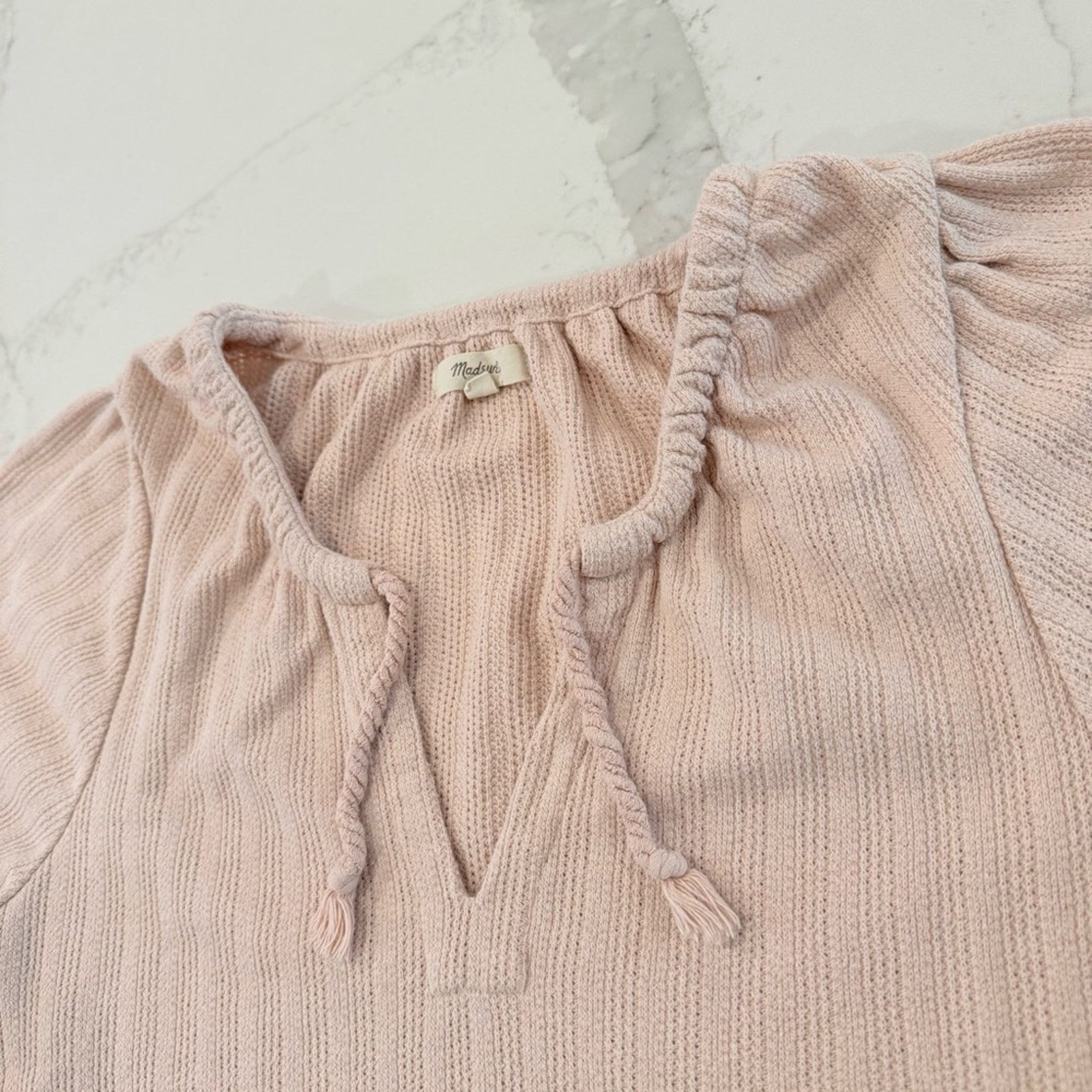 Madewell Madewell Pointelle Tie-Neck Tunic Top Womens Medium Size M / US 6-8 / IT 42-44 - 5 Thumbnail
