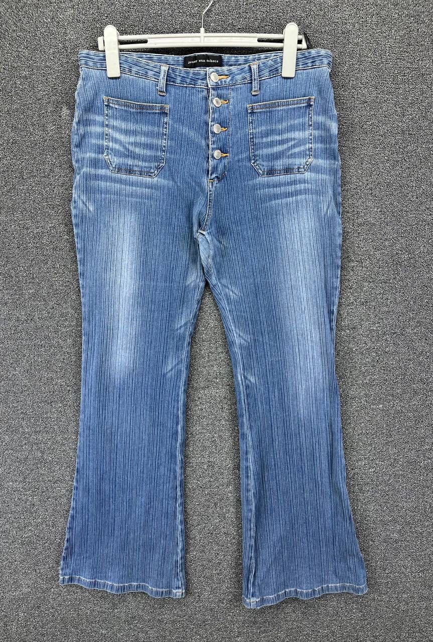 Vintage Jouer aux eches Flare Bootcut Jeans Denim Pants