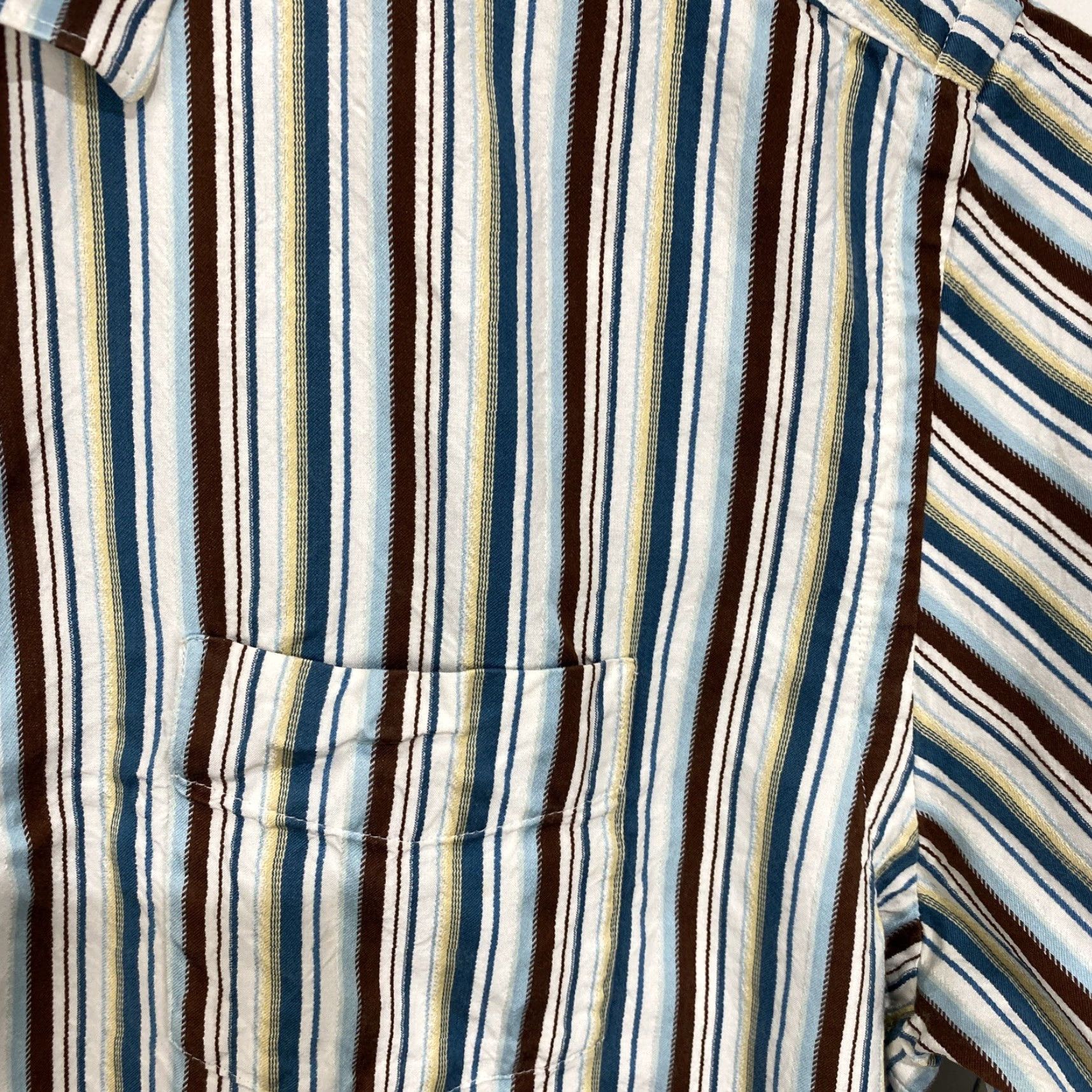 Tommy Bahama Tommy Bahama Striped Long Sleeve Shirt Silk XL Multicolor Button-Front Embossed Knit Chest Pocket Casual Shirt Men Size US XL / EU 56 / 4 - 5 Thumbnail