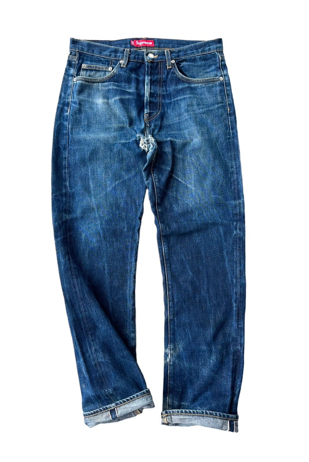 Supreme Supreme rusty wash selvedge denim jeans Size US 32 / EU 48 - 1 Thumbnail