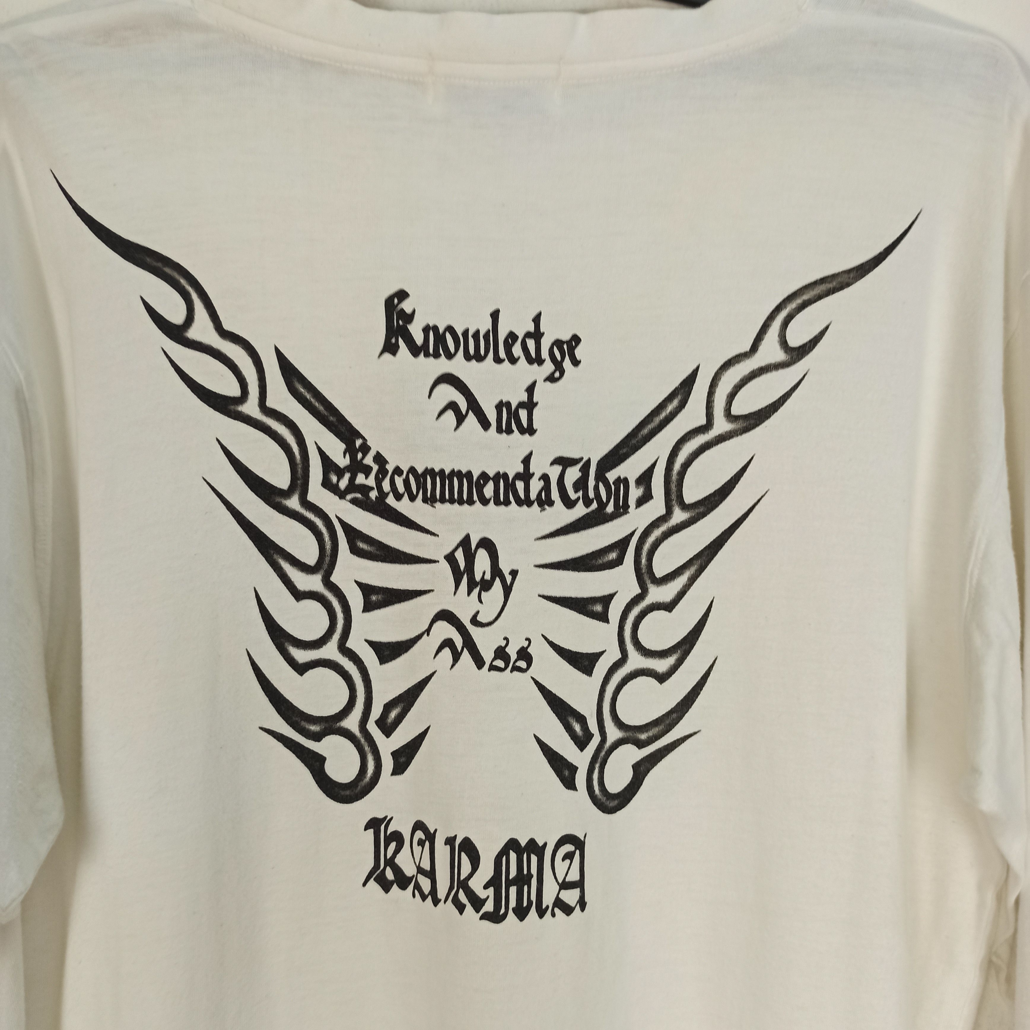 Hysteric Glamour Rare Poem Punk Karma knowledge recommendation my ass Tees Size US L / EU 52-54 / 3 - 6 Thumbnail