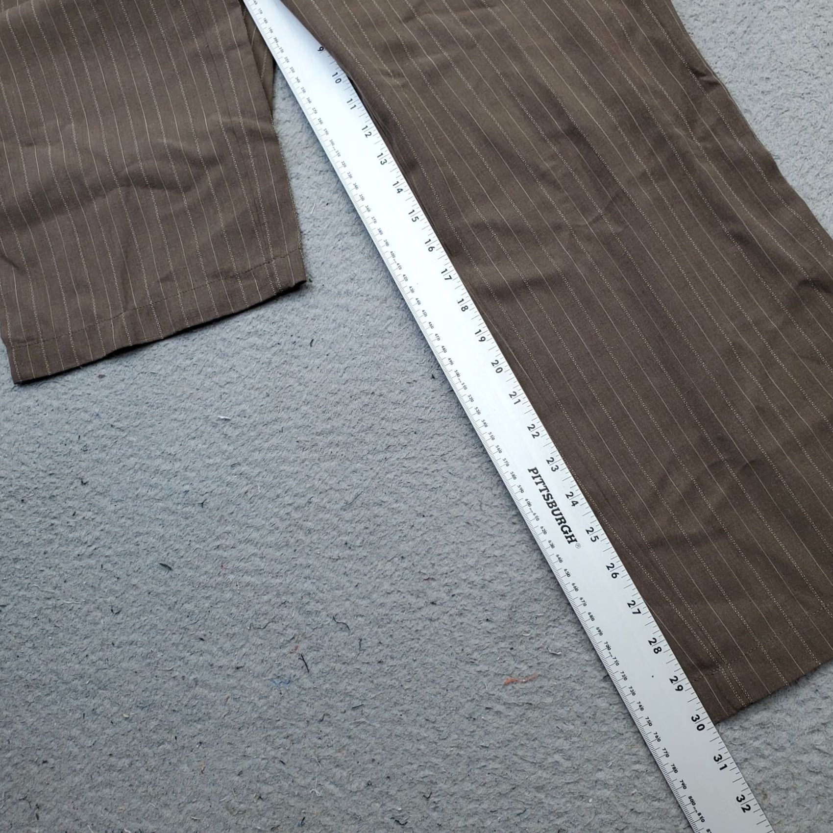 J. Jill J. Jill Dress Pants Womens Size 14 Brown Pinstripe Low Waist Stretch Relaxed Fit Pants Size 36" / US 14 / IT 50 - 4 Thumbnail
