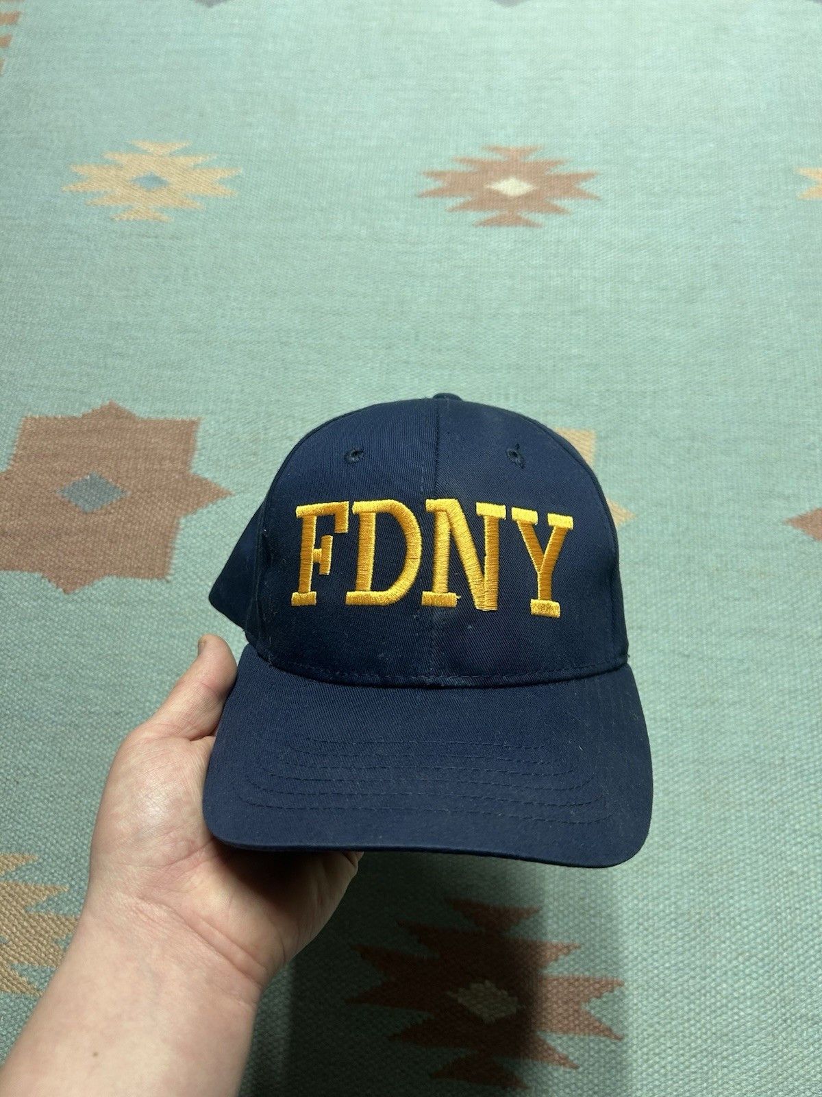 Vintage Vintage SnapBack hat FDNY New York NYC fire department navy Size ONE SIZE - 2 Thumbnail