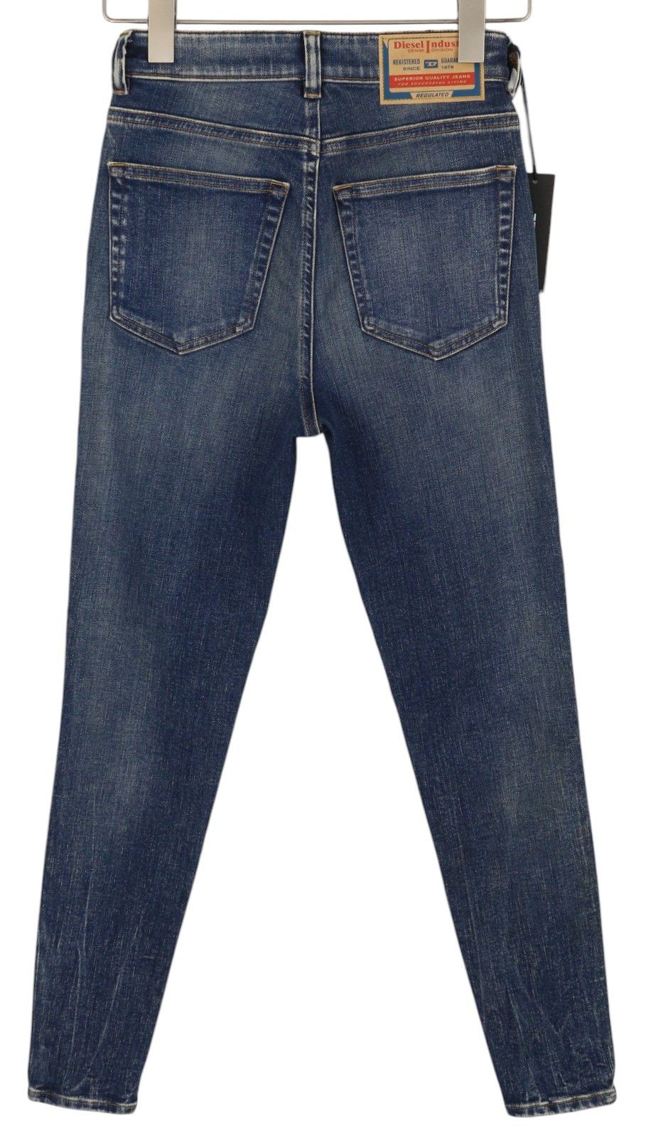 Diesel D-SLANDY-HIGH-Z 09C20 W26/L32 Skinny Blue Jeans 40683 Size 26" / US 2 / IT 38 - 2 Thumbnail