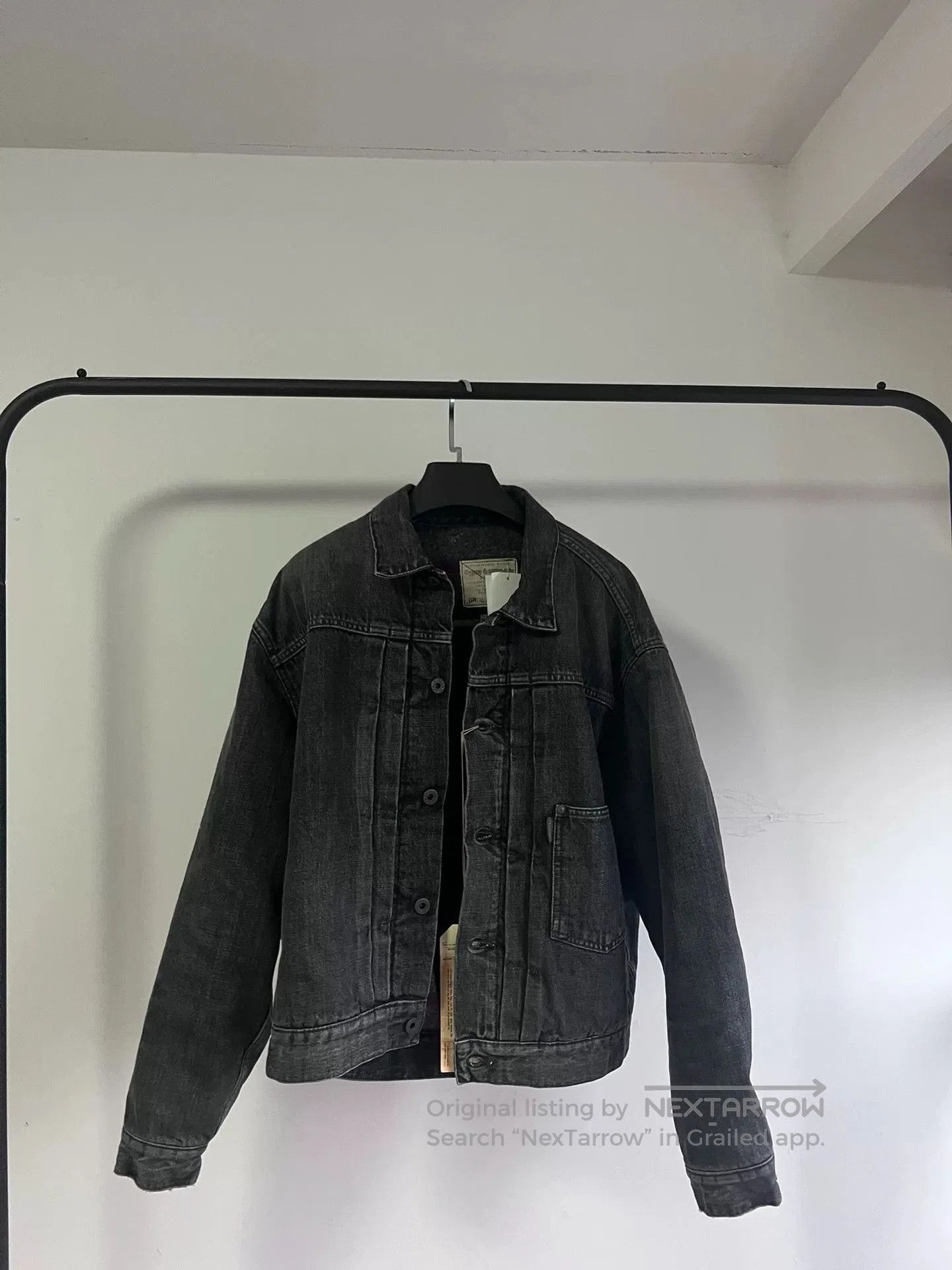 &SONS gypsy&sons Black Washed Padded Denim Jacket. Size US M / EU 48-50 / 2 - 1 Thumbnail